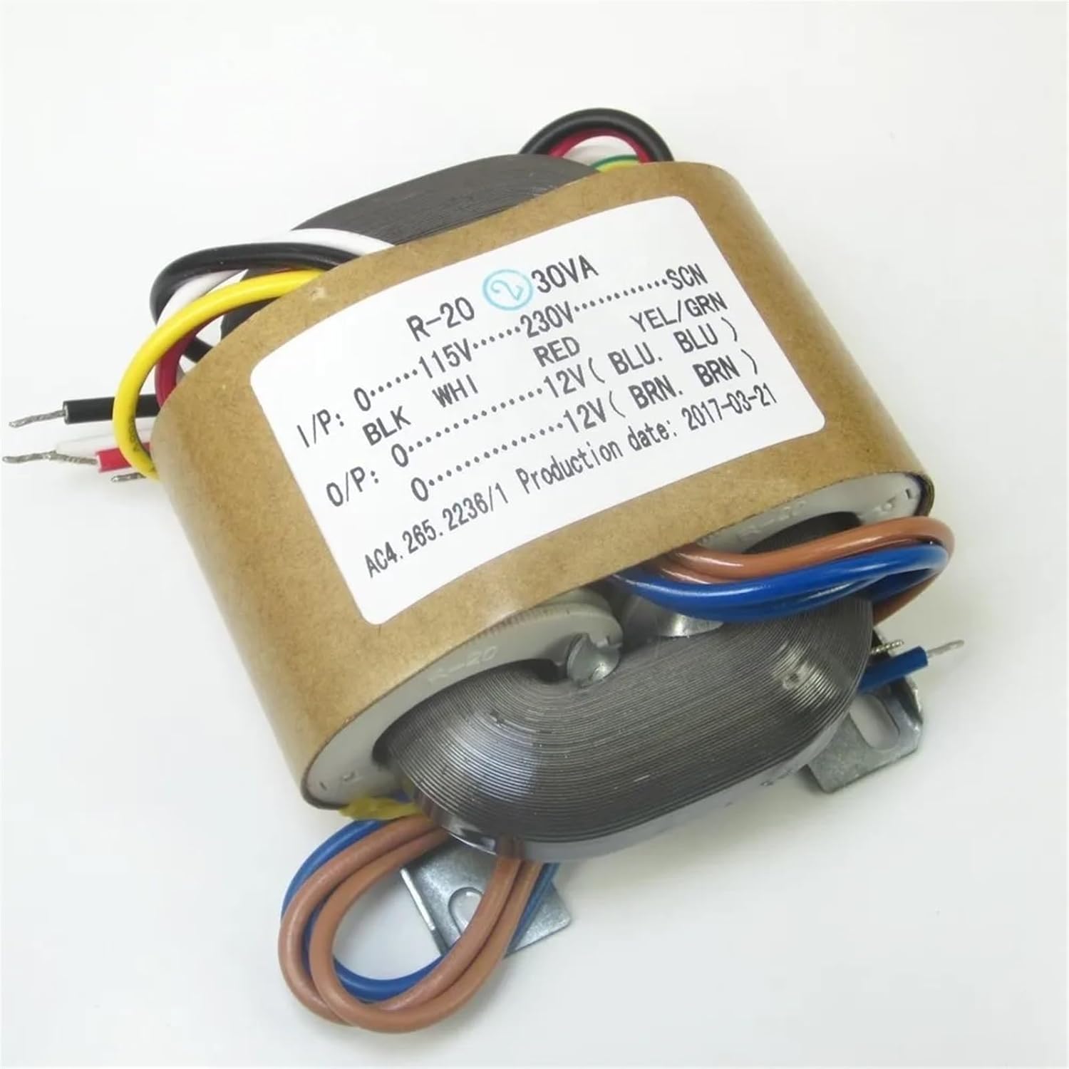 1PC 115V/230V 30W Audio R core Transformer 12V+12V for preamplifier