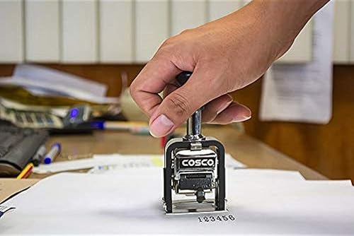 Miniatura 3 de Cosco Numeradora automática, 6 dígitos, 8 modos, tinta negra (026138)