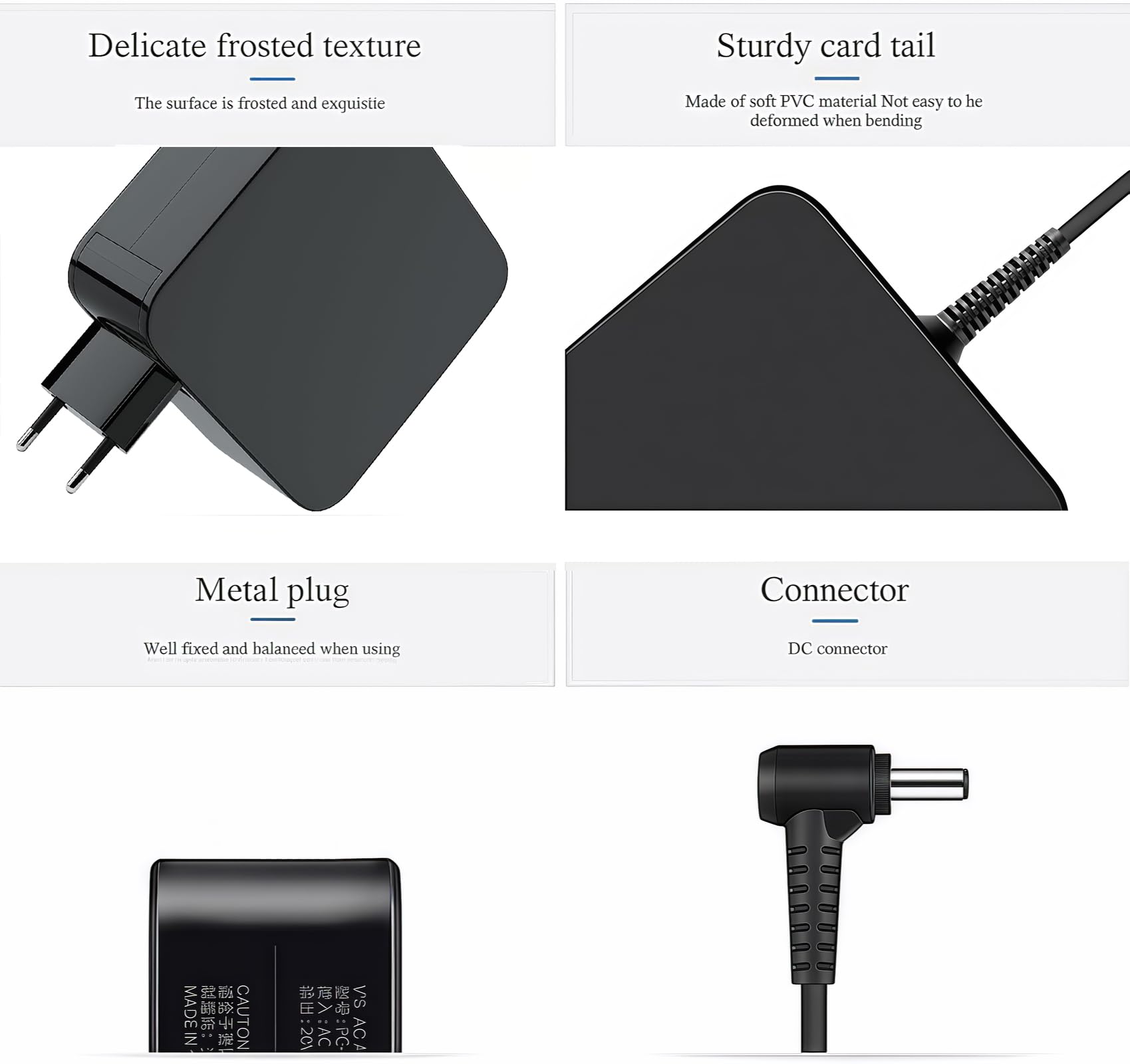 Lerobo 65W Caricabatterie per laptop 40*17mm Interfaccia, Compatibilità Lenovo Ideapad 3/5/S145/S340/S540/330s/330/320s/320/310/310s/1/S130/L340/C340, Yoga Série, ADL45WCG ADLX65CLGE2A Adattatore PC