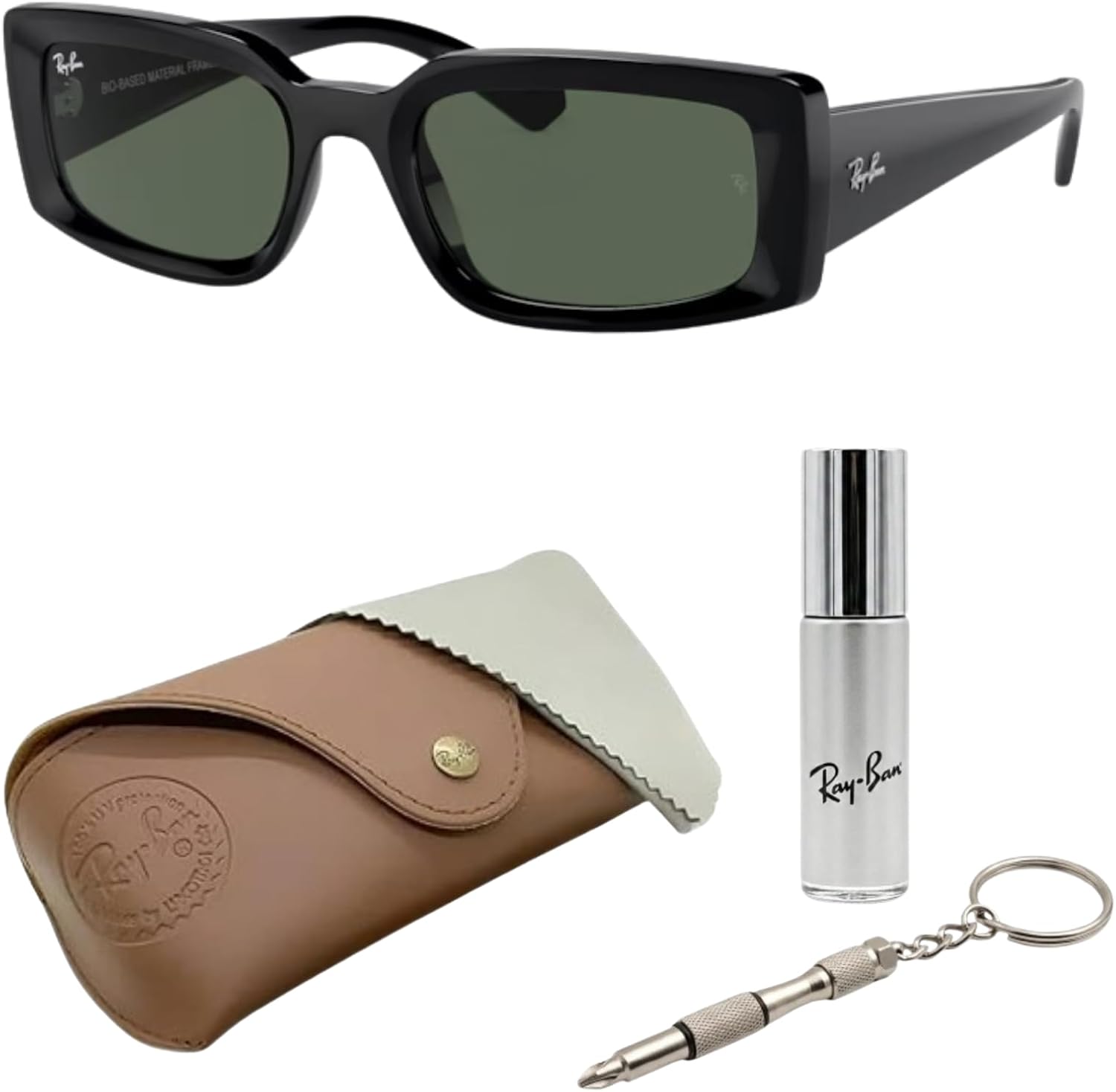 Ray-Ban RB4395 KILIANE BIO-BASED Square-Round Shaped Sunglasses for Men & Women with Official RAYBAN Eyewear Kit