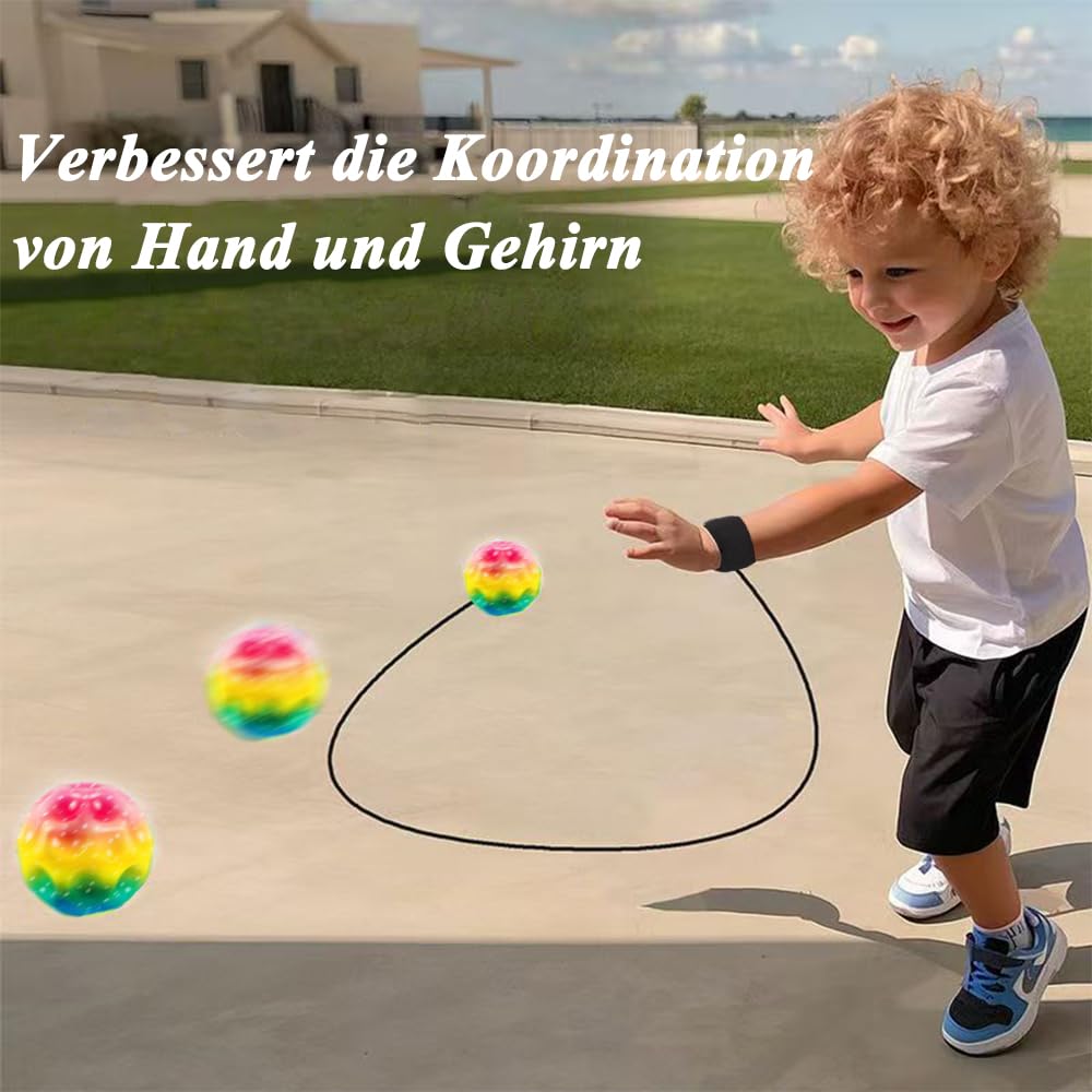 PASLFC Moon Ball, Jumping Ball, Space Ball Super High Bouncing Bounciest Lightweight Foam Ball High Springender Gummiball Salting Ball, Space Ball un suono esplosivo