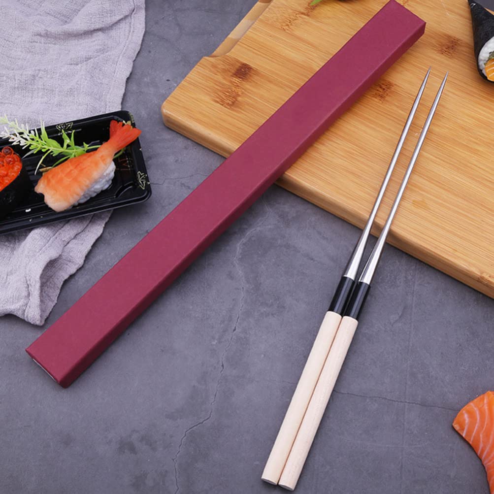 DOITOOL Baguettes Faciles à Nettoyer pour Restaurant Japonerie Japonaises en Acier Inoxydable Argenté ou Usage Maison