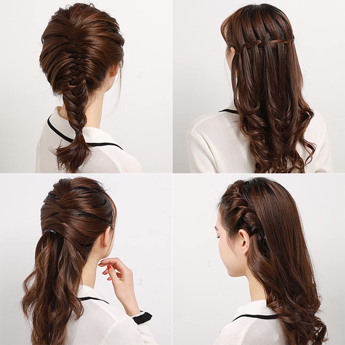 Capelli Strumento per Intrecciare, 4PCS Twist Curler Donut Strumenti, Kit per Intrecciare i Capelli Delle Donne, Accessori per Intrecciare la Treccia DIY per Donna Ragazza