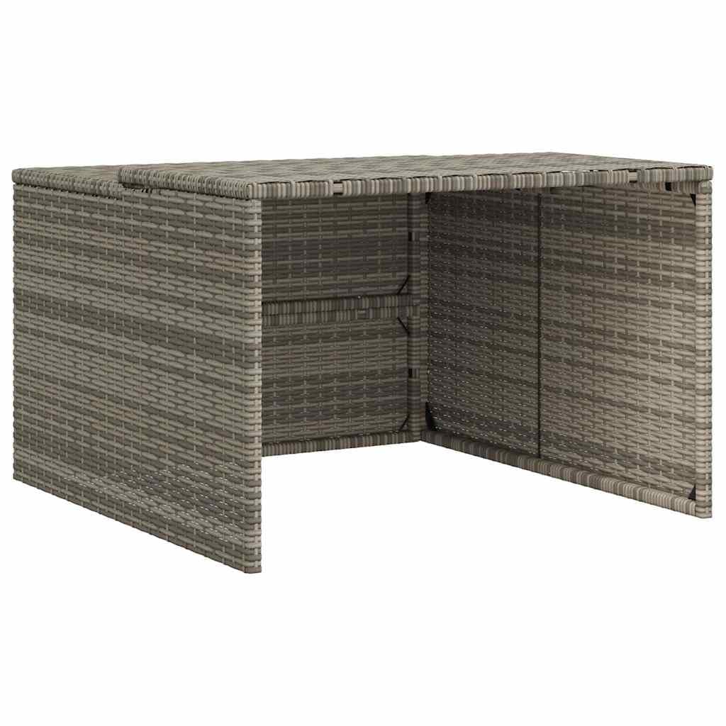 Robot Mower Garage, Weatherproof Poly Rattan Robotic Lawn Mower Shelter, Outdoor Storage Shed for Garden Automatic Mowers, Gray 33.9x35.4x20.5-22.4 Inches Gray 1