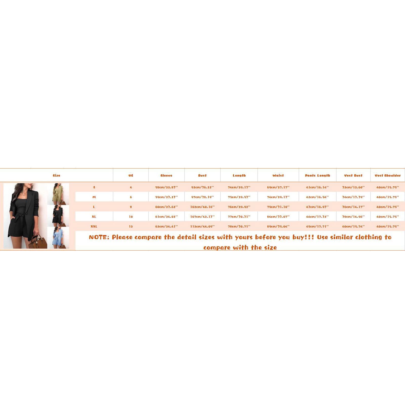 Generisch Blazer élégant pour femme - Veste de costume :