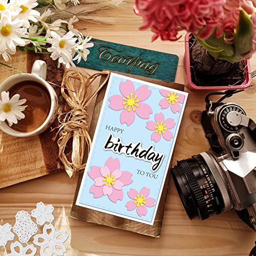 GLOBLELAND Cherry Blossom Background Frame Cutting Dies Metal Cherry Blossom Die Cuts Embossing Stencils Template for Paper Card Making Decoration DIY Scrapbooking Album Craft Decor - Image 4