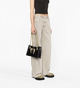 VERSACE JEANS COUTURE women shoulder bag black: Handbags