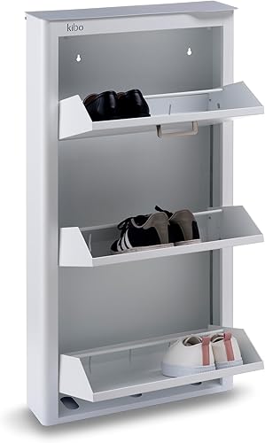 DON HIERRO KIBO  Organizador de 9 pares de zapatos  Estante para zapatos para organización de armario  Zapatero vertical estrecho  Zapatero moderno