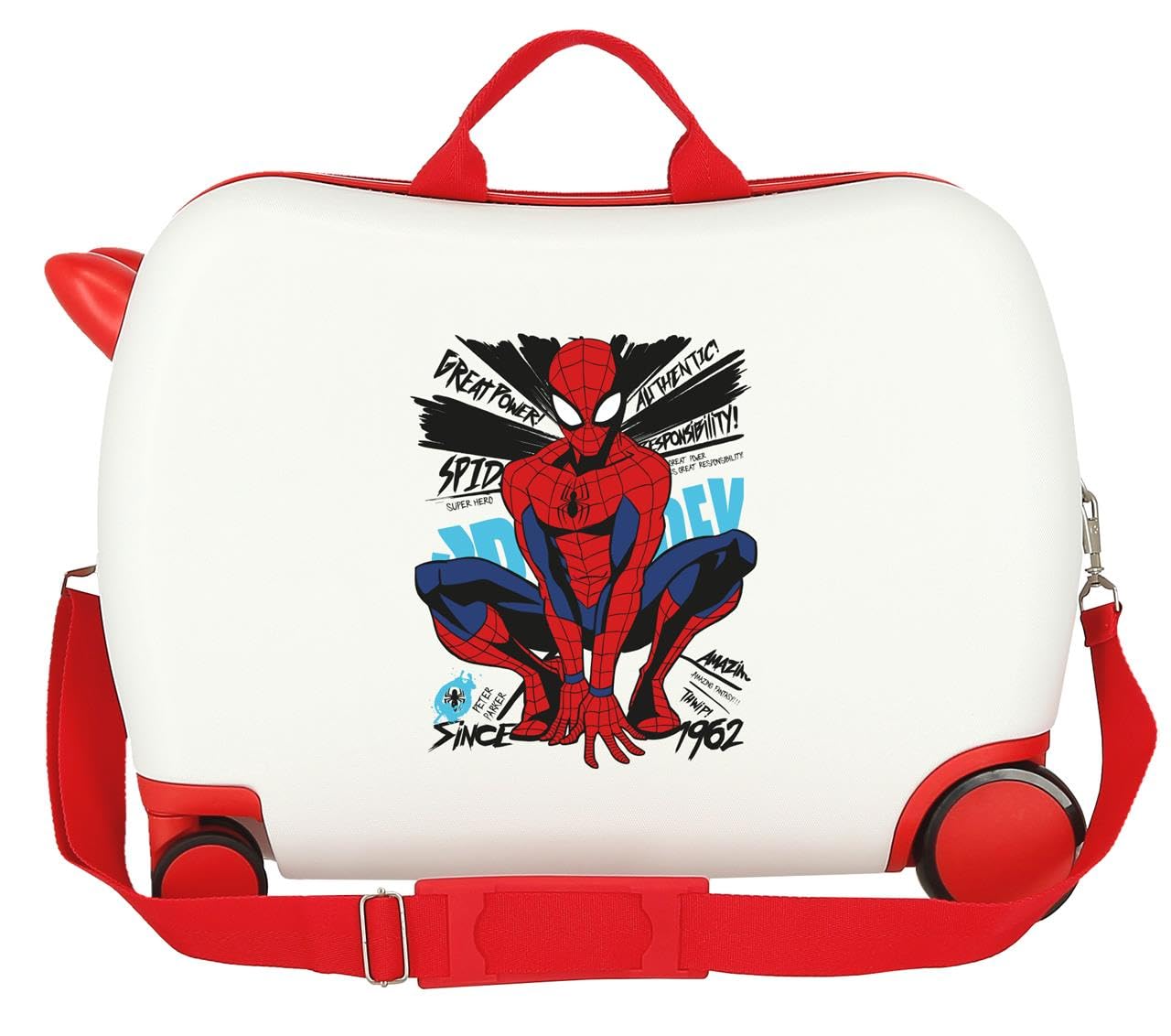 Joumma Marvel Spider-Man Urban Hero Walizka dziecięca biała 50 x 38 x 20 cm sztywne zapięcie szyfrowe z boku ABS 34 L 2,1 kg 2 koła podwójny bagaż podręczny