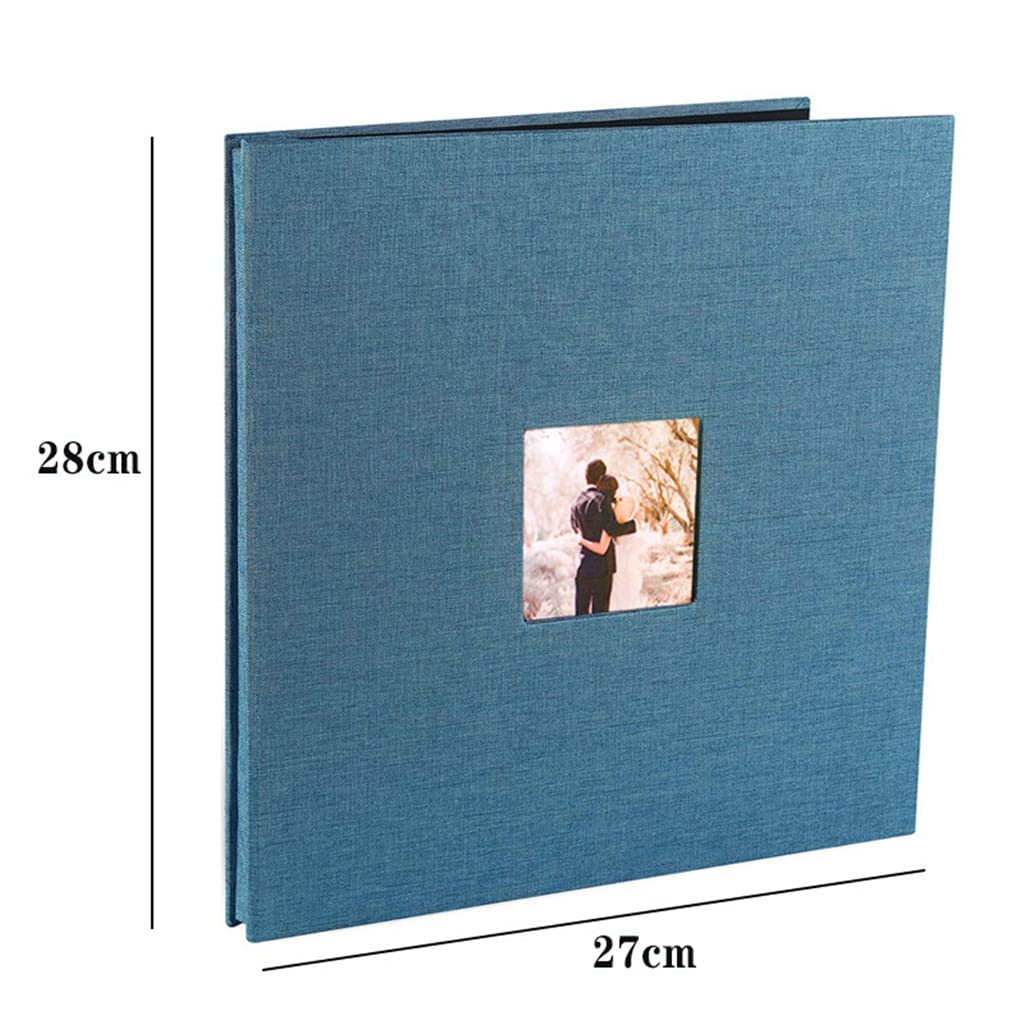 40 cm lniany album fotograficzny DIY dla miłośników prezent urodzinowy zdjęcia ślubne album do scrapbookingu papierowe rękodzieło albumy lepkie (fuksja)