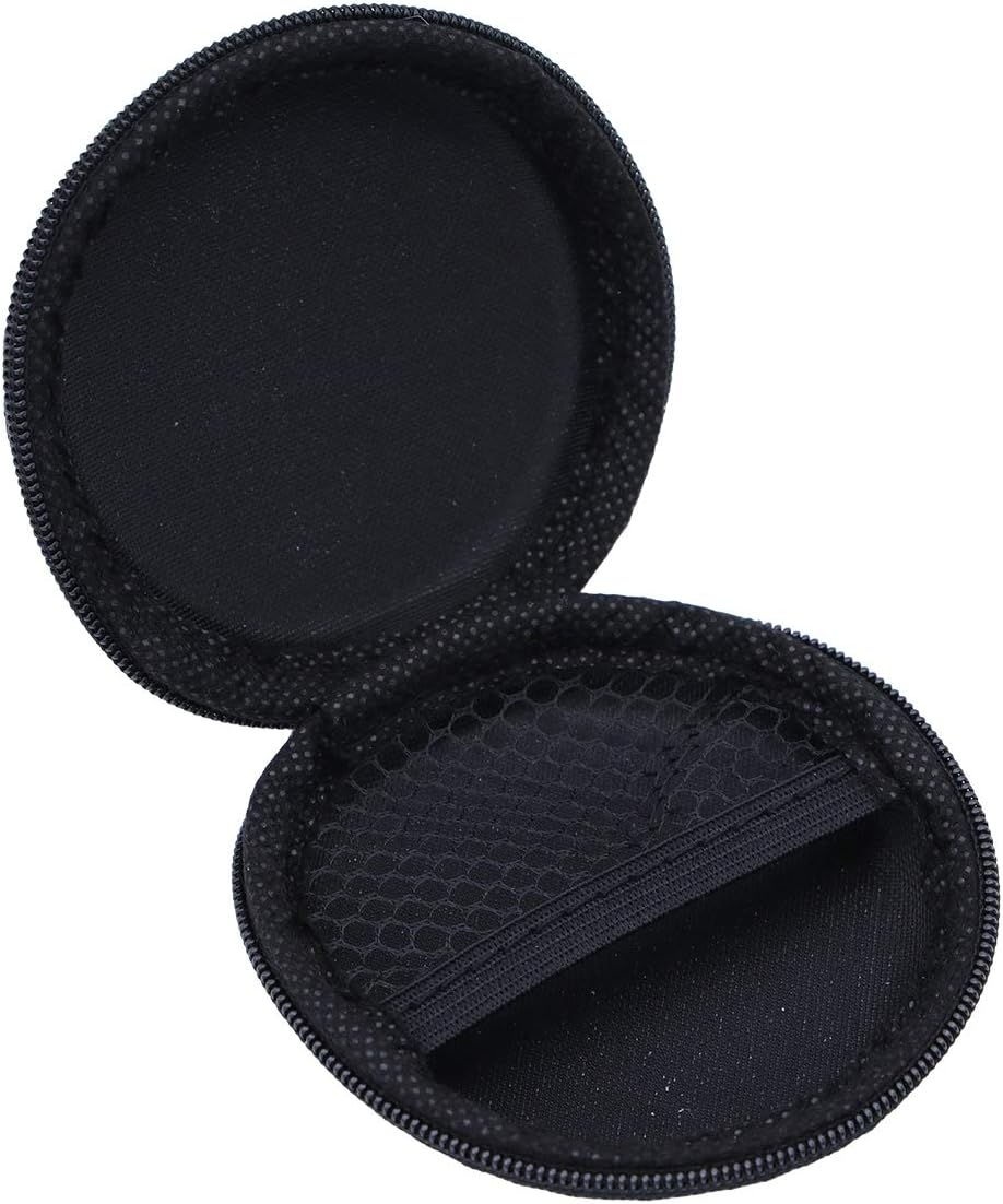 Foxnovo Portable Zippered Hard Carrying Case Storage Bag for Earphone /Headphone /MP3 (Black)