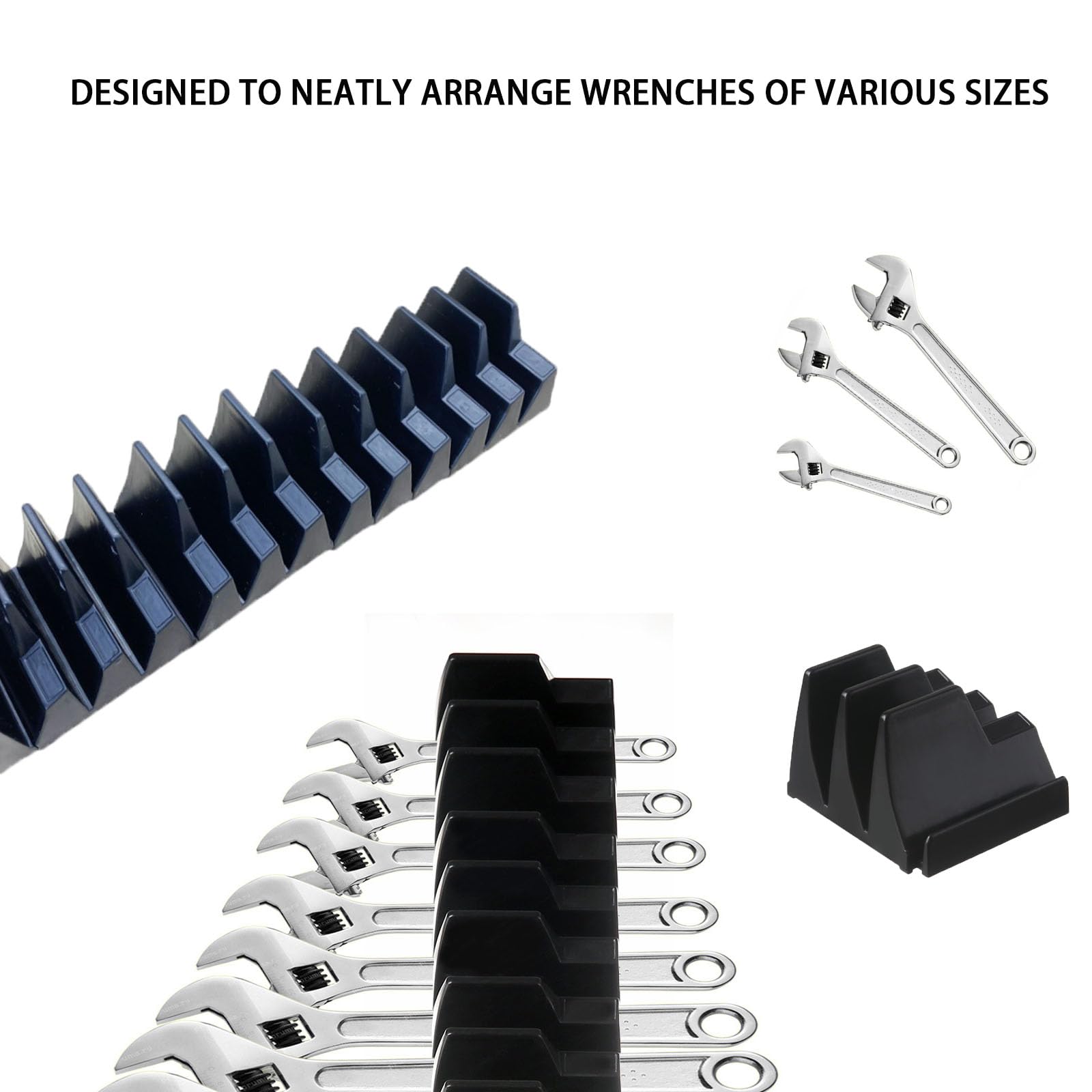 40pcs Modular Wrench Organizer, Toolbox Base Module with Magnetic Base, Tool Drawer Storage Tool Organizer - Convenient for Storage and Organization