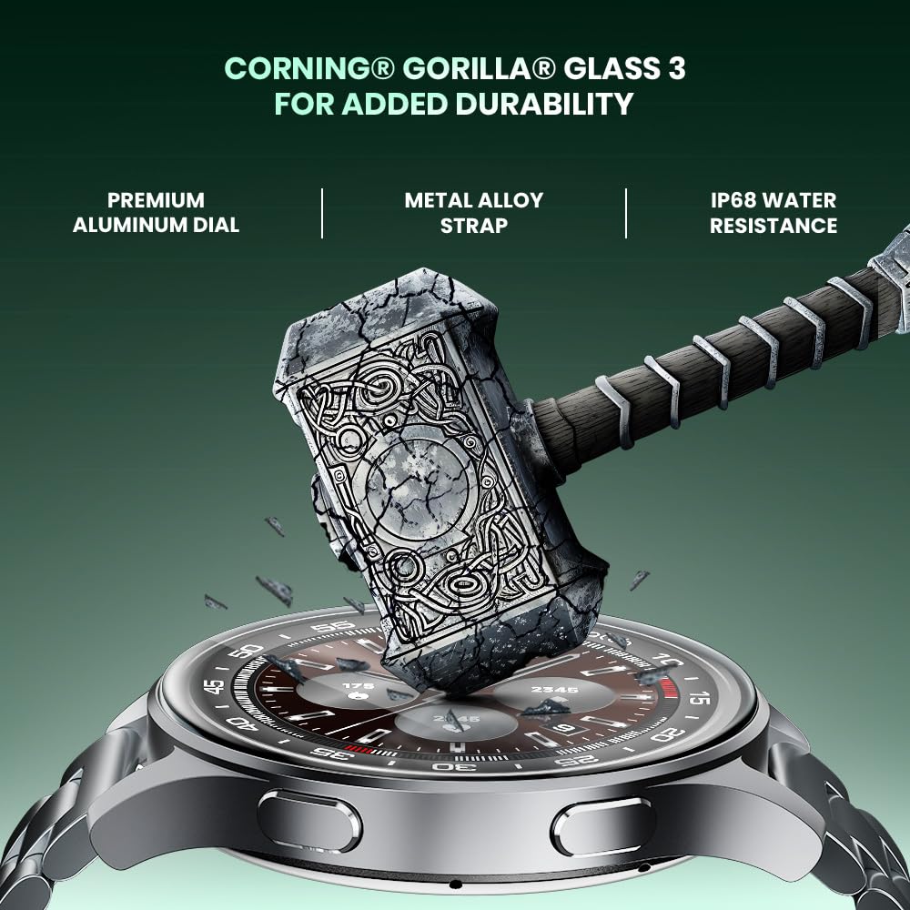 Newly Launched ProWatch Xtreme with Enhanced Fitness Features - 1.43" AMOLED AOD Display | Inbuilt GPS, Altimeter, Barometer & Compass | Body Energy Features| Corning Gorilla Glass 3 (Silicone) — Amazon image 9