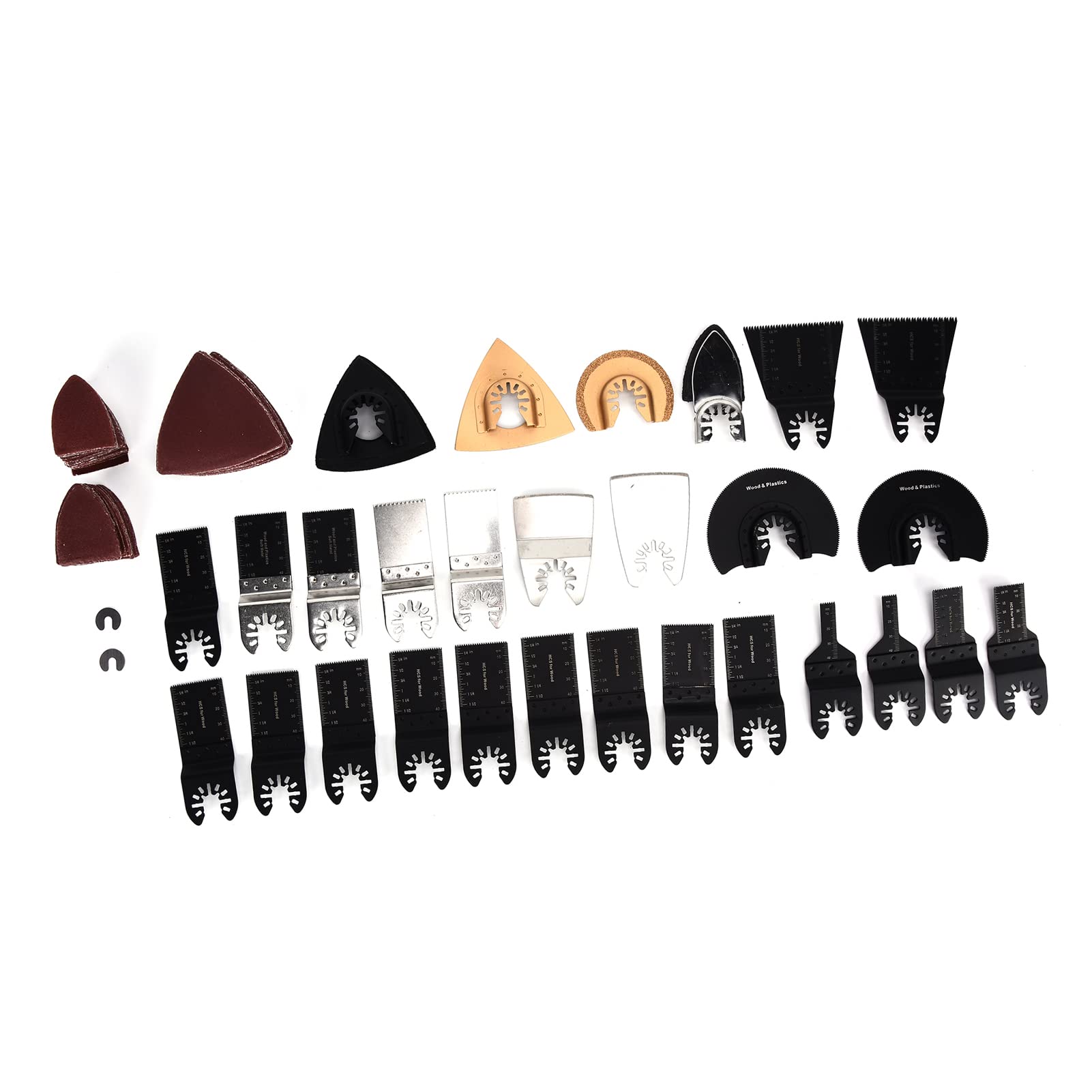 Kit de hojas para herramienta oscilante, hojas de sierra multiherramienta de acero de alto carbono para metal y madera, kit de 22 piezas de accesorios para multiherramienta