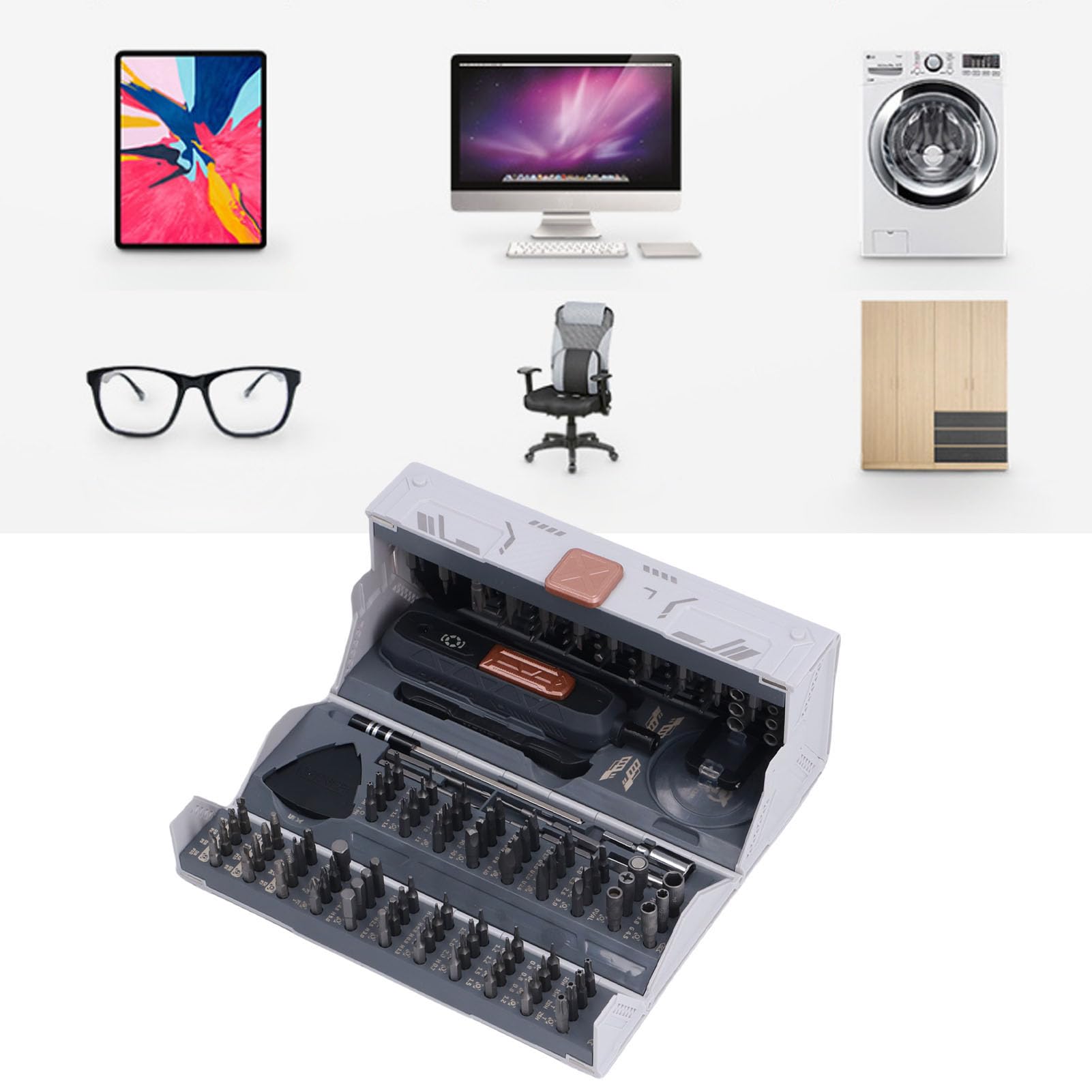Zestaw Wkrętaków Precyzyjnych, Zestaw Wkrętaków Grzechotkowych 160 w 1 z Bitami Magnetycznymi i stalą CRV, Zegarmistrz do Laptopa, Telefonu, Komputera, Zegarka, Naprawa Elektroniki