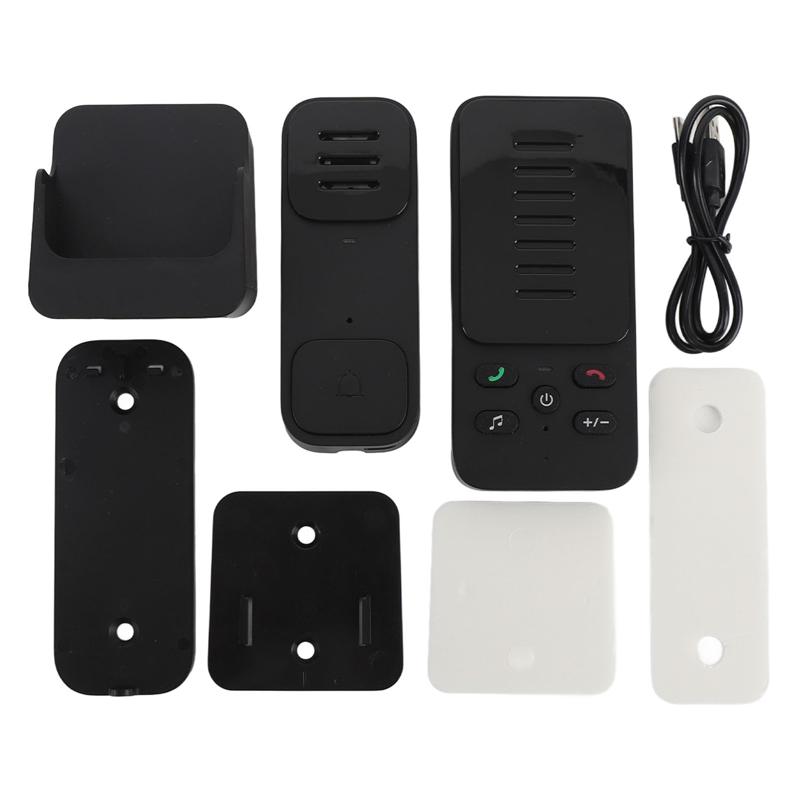 Puerto de Intercomunicador de Voz Inalámbrico para el Hogar, 2.4g WiFi Dúplex 2 Vías de Puerta Eléctrica de Voz con 300 M Rango 4 Niveles de Volumen, 800 MAh Batería Recargable