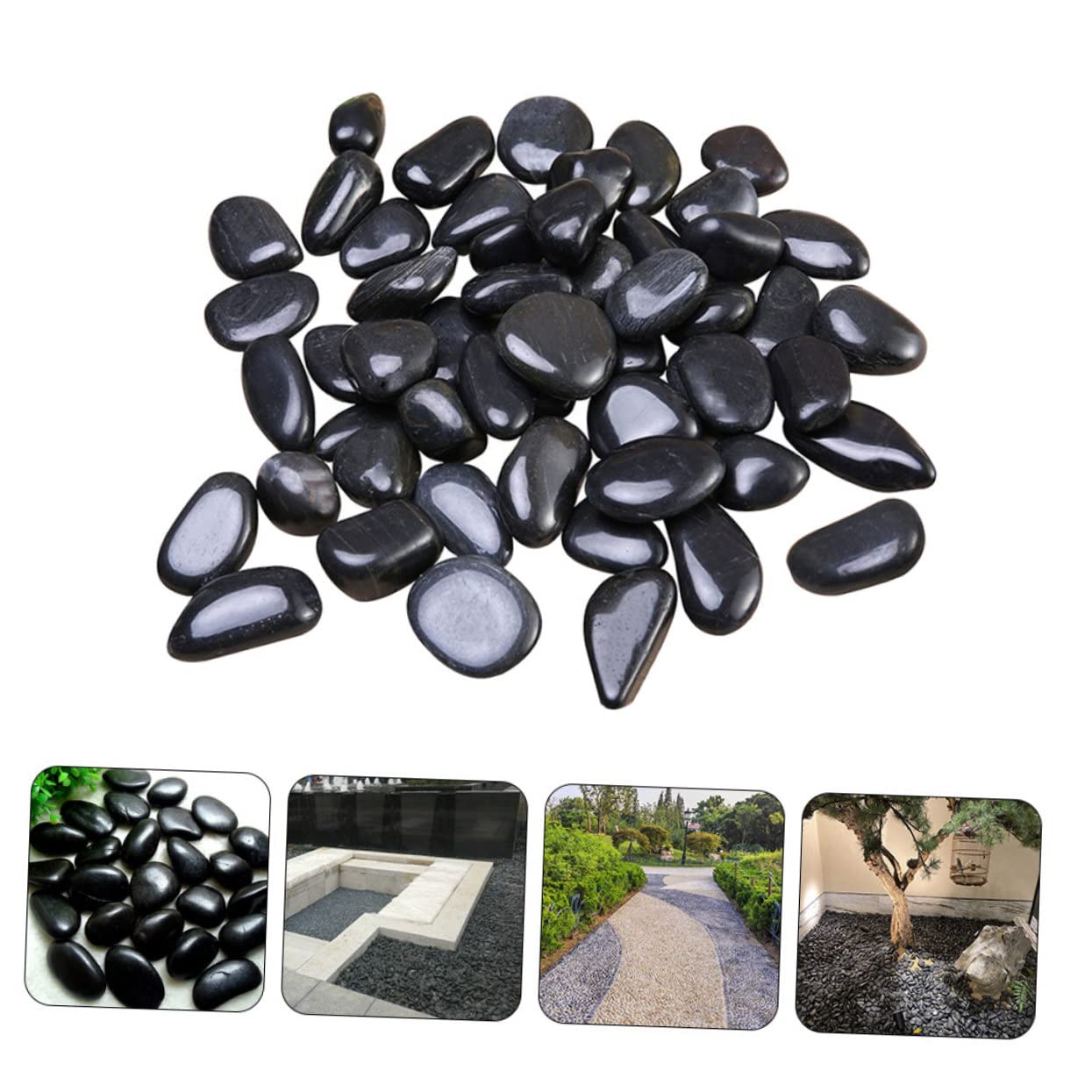 Piedras Decorativas Negras Para Jardinera De Piedras De Jardín Para Paisajismo Exterior Guijarros Para Plantas Rocas Decorativas Hogar
