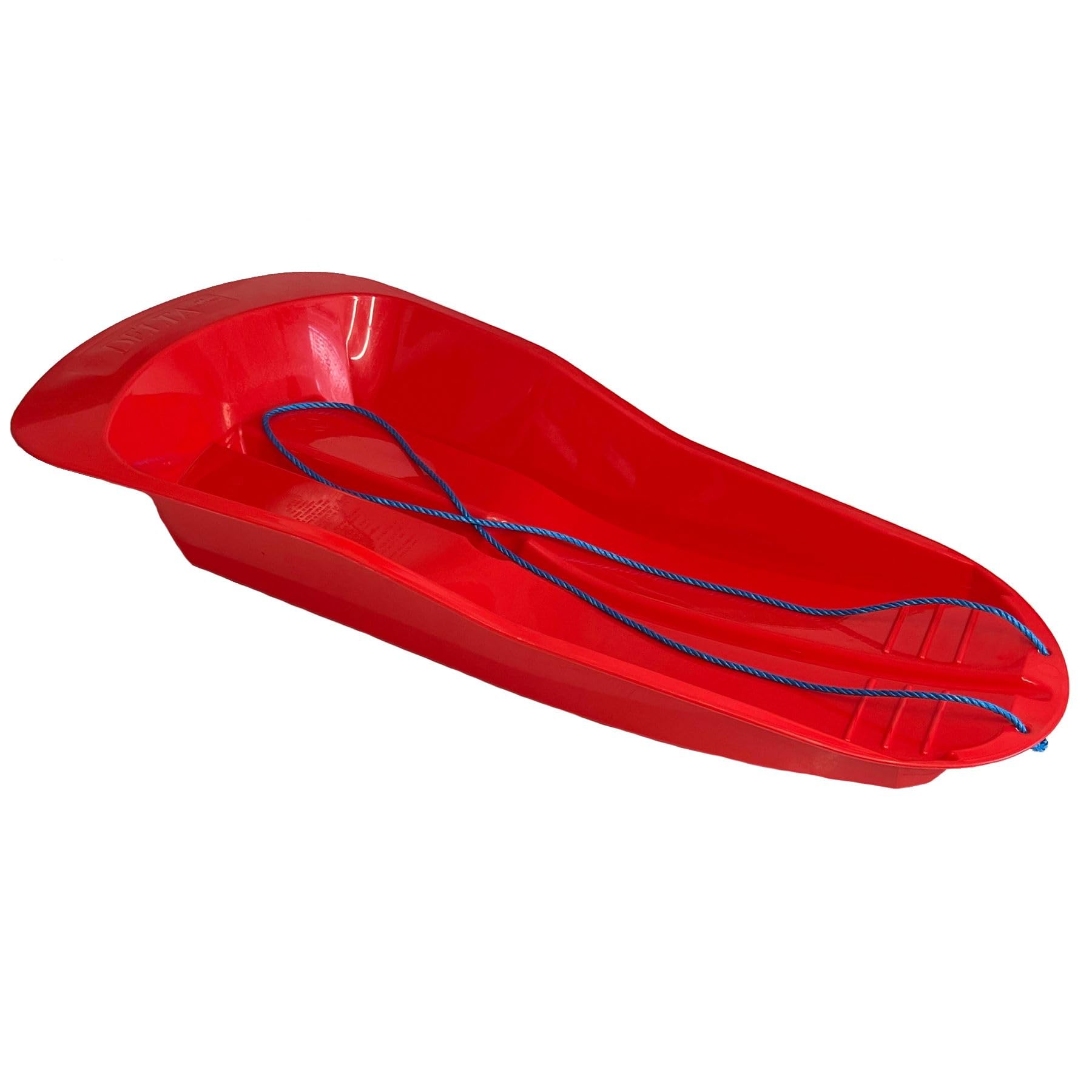 Luge à neige robuste en plastique rouge