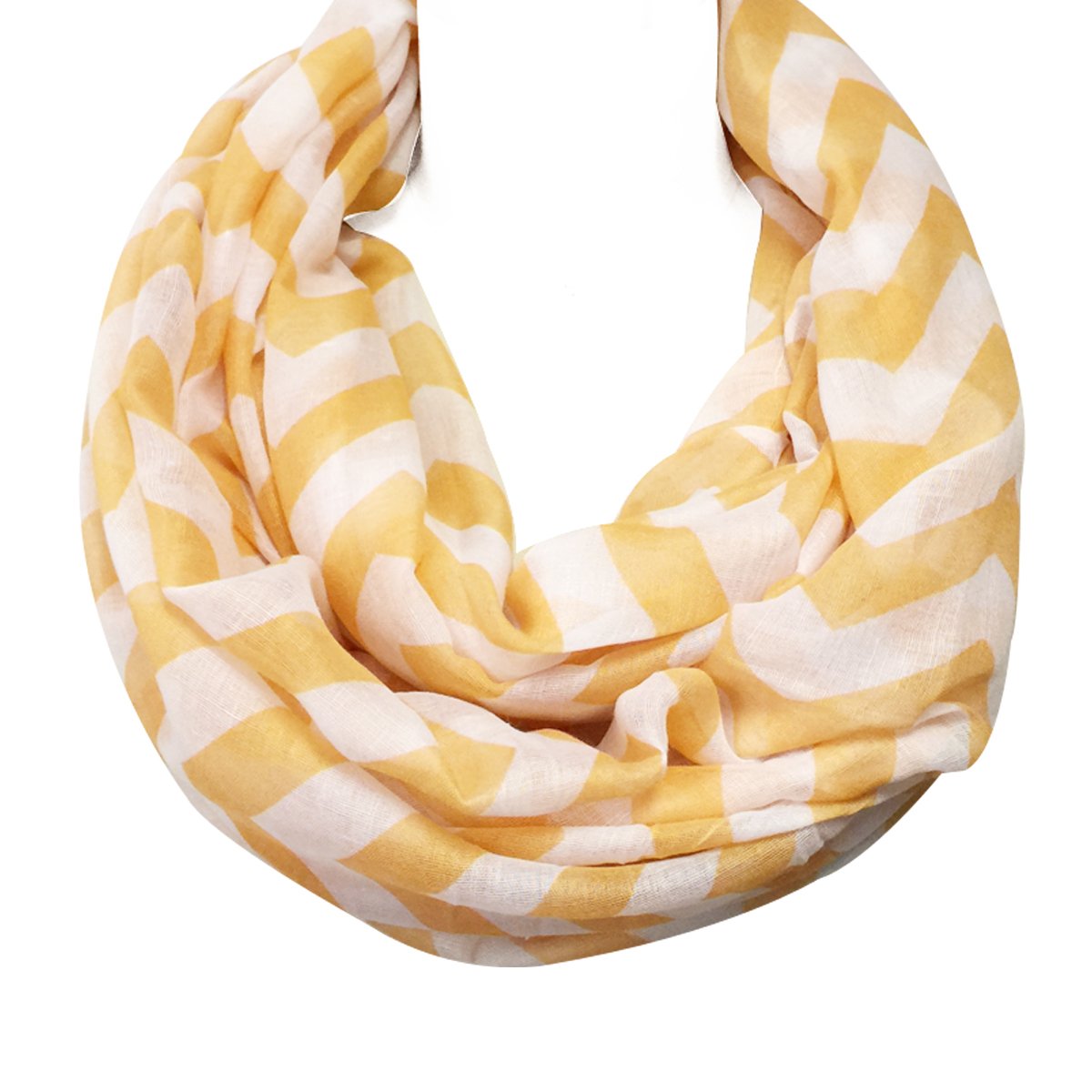 Wrapables - Bufanda ligera con diseño de zigzag - Naranja - talla única