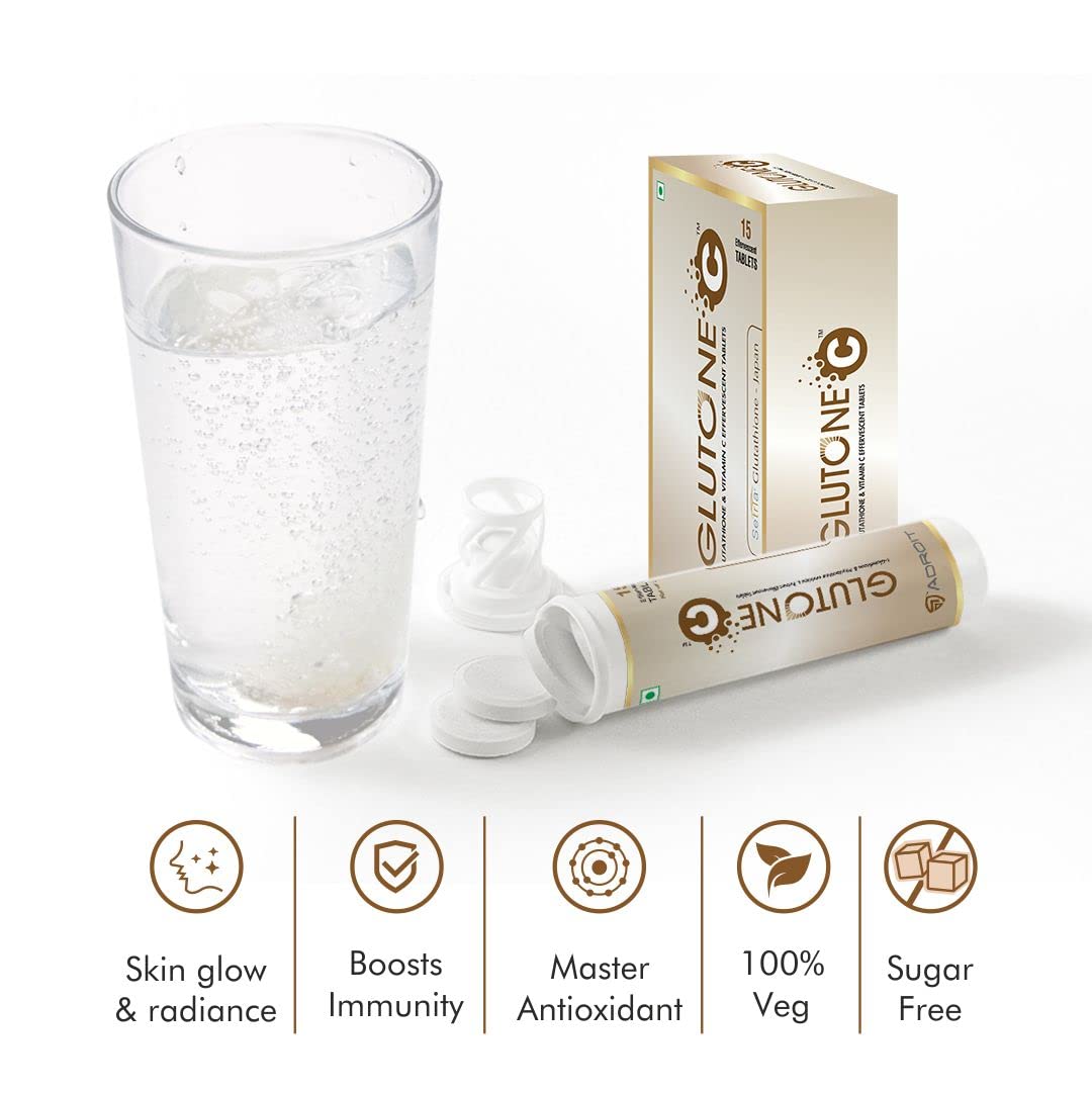 Buy Glutone CGlutathione & Vitamin C Effervescent Tablets Made with