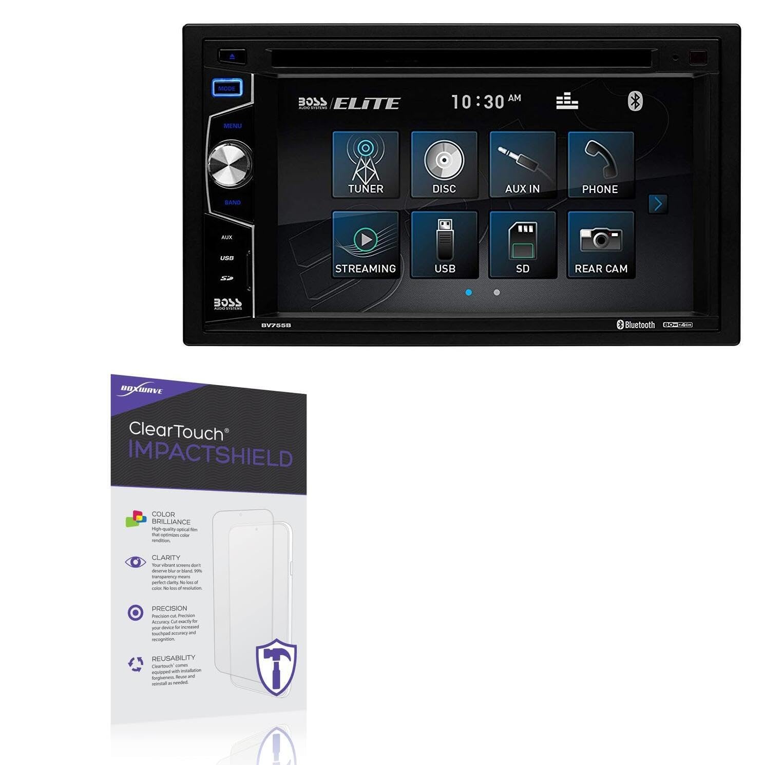 BoxWave Screen Protector Compatible With BOSS Audio BV755B - ClearTouch ImpactShield (2-Pack), Impenetrable Screen Protector Flexible Film