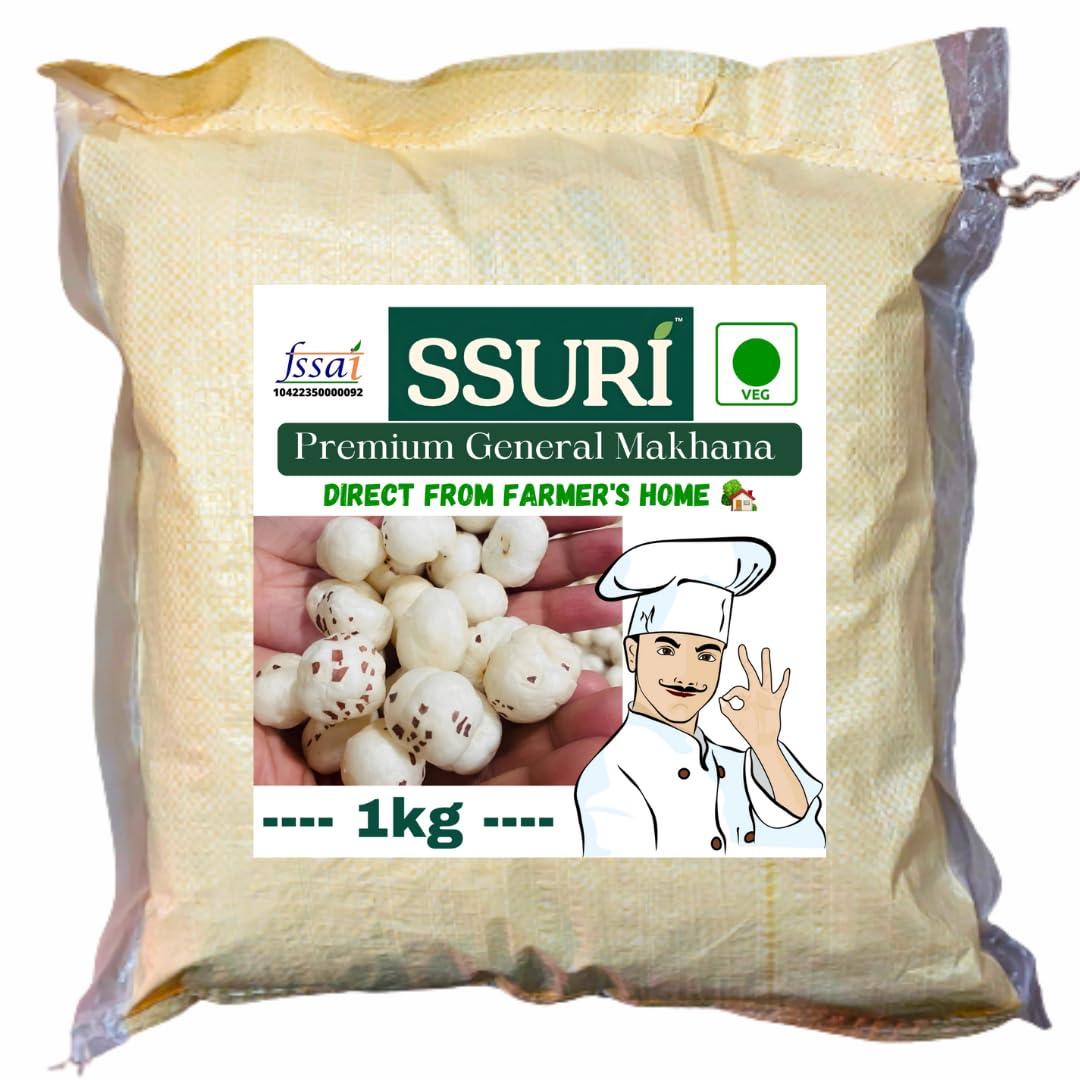 S-SURI Premium General Makhana/Foxnuts/Puffed Snacks | Gluten-Free Snacks | Non-GMO | Super Food | Rich in Fiber (1kg) (B0CMCPRLM4) Amazon Price History, Amazon Price Tracker