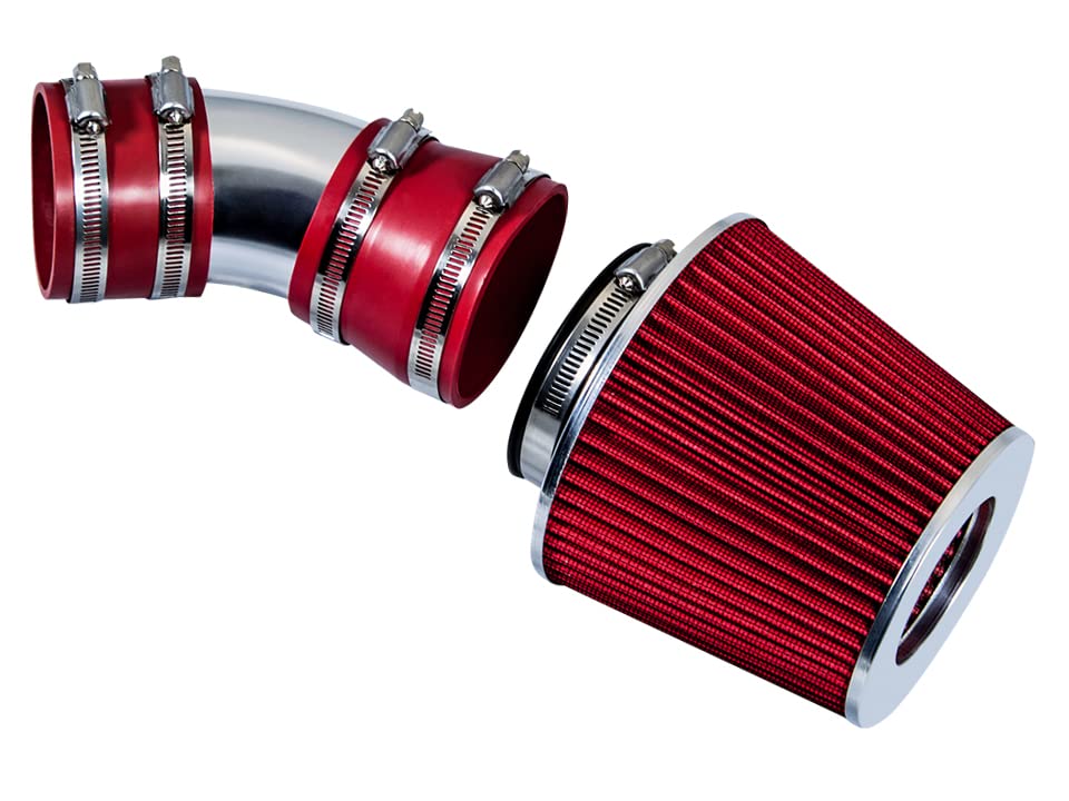 Rtunes Racing Short Ram Air Intake Kit + Filter Combo RED For 06-08 Impala 3.5L/3.9L V6 / 06-08 Monte Carlo 3.5L/3.9L V6