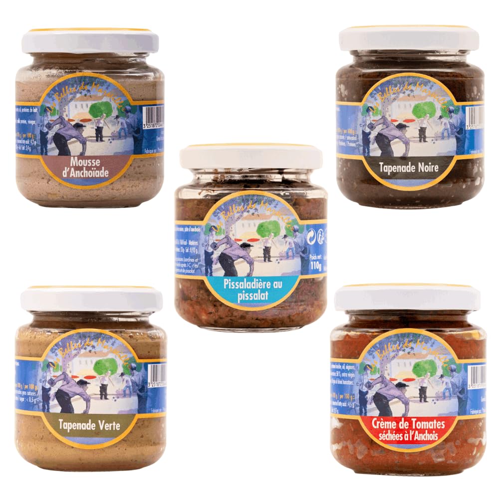 Ferrigno Spread Selection with Tapenades, Anchovy, Tomato and Pissaladiere 110g x 5