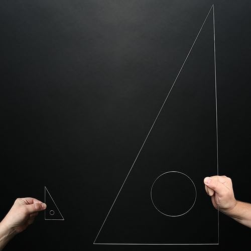 Miniatura 6 de ALVIN - Regla de triángulo acrílico profesional transparente de 4 pulgadas 4590 grados herramienta multiusos para dibujo diseño y arquitectura ideal