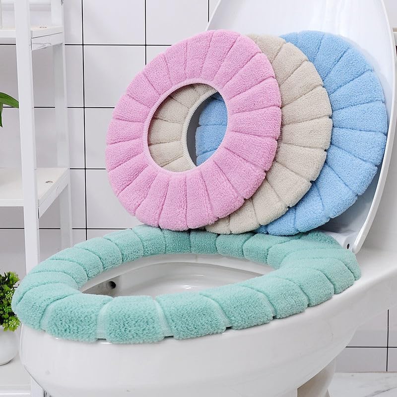 Lot de 4 coussins de siège de toilette doux et épais, lavables et extensibles, réutilisables - 30 cm