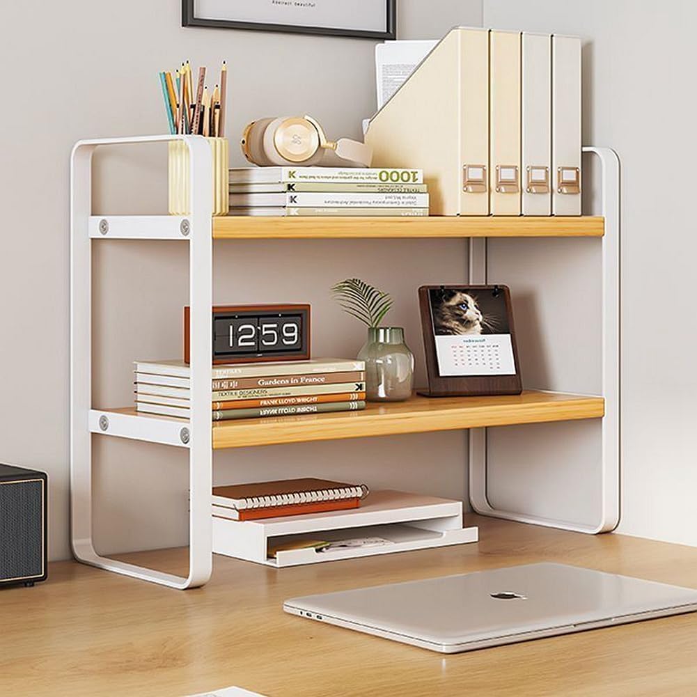 Wooden Bookcase, Office Bookcase, Book Organiser, File Organiser, Desktop Organiser, Office Organiser, Desk Storage Shelf - Image 4