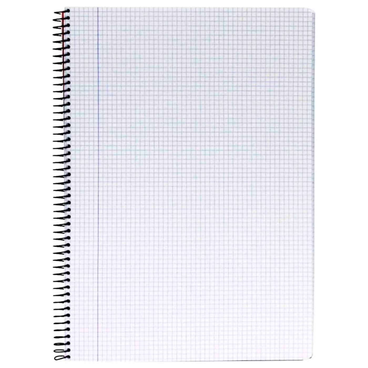 Lot de 6 cahiers à couverture rigide A4 avec 80 feuilles quadrillées, idéal pour l'école, couleur assortie, avec anneaux, 31 x 21,5 cm