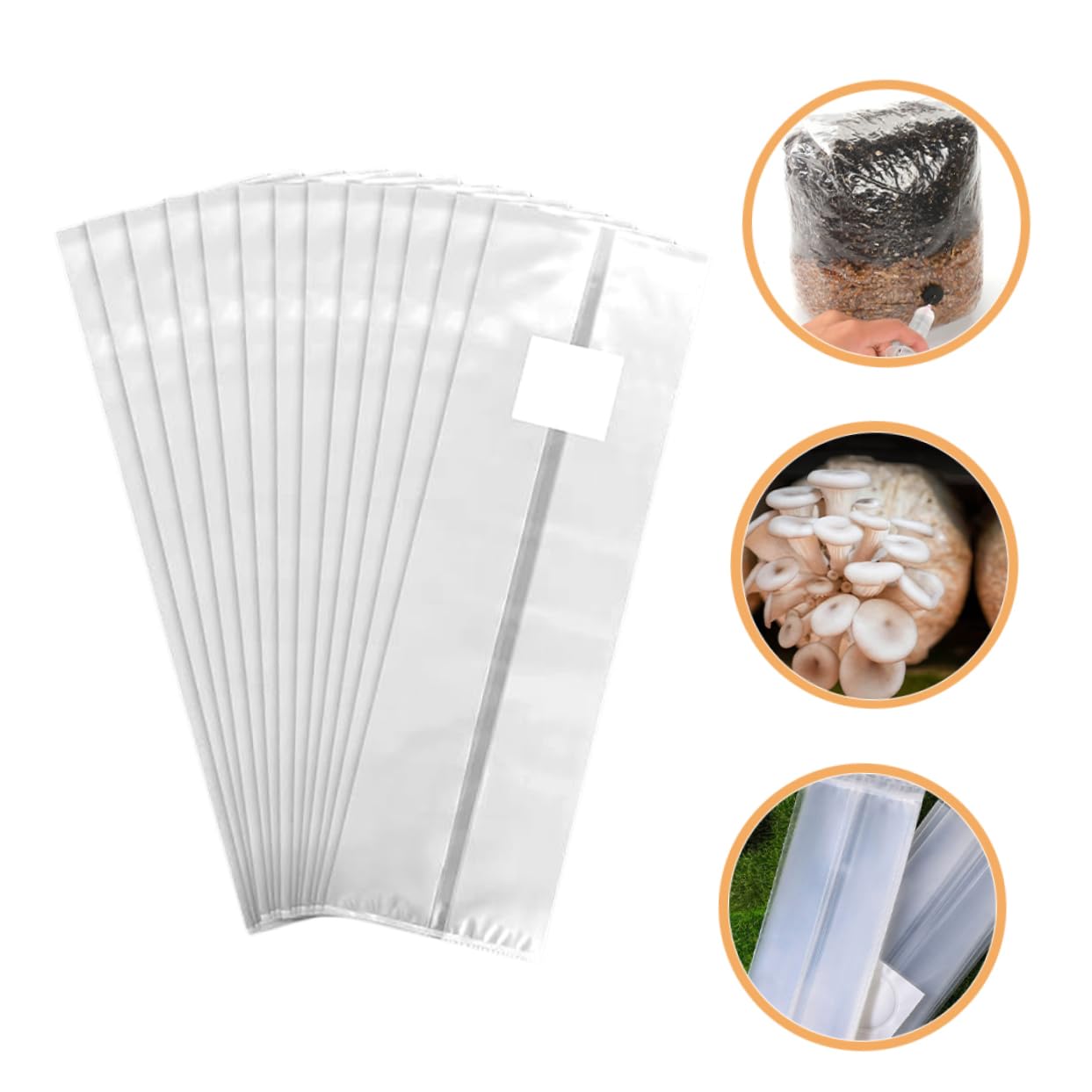 50pezzi Sacchetti Per Coltivazione Funghi Design Compatto e Facile Da Usare Per Giardinaggio Indoor e Laboratori Materiale Traspirante Con Filtro