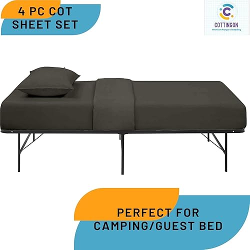 Miniatura 2 de Juego de sábanas para cuna de 33 x 75 pulgadas, juego de sábanas de algodón egipcio de 400 hilos (4 piezas) sábanas de colchón de tamaño cuna para