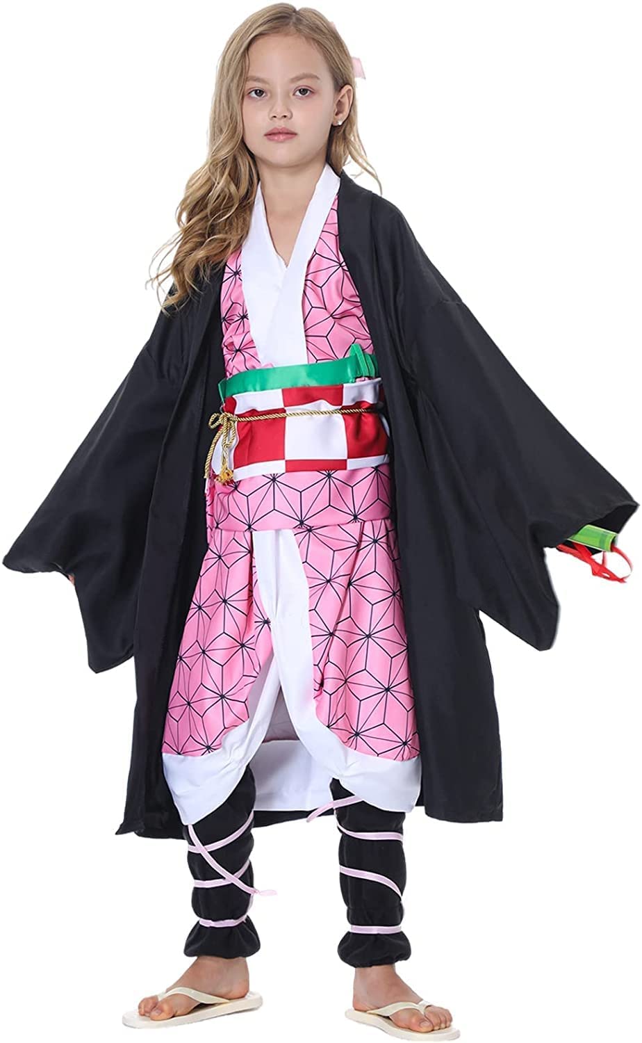 Buy Goodern Anime Kamado Nezuko Cosplay Costume Kimono for Kids Anime Nezuko Role Play Kimono