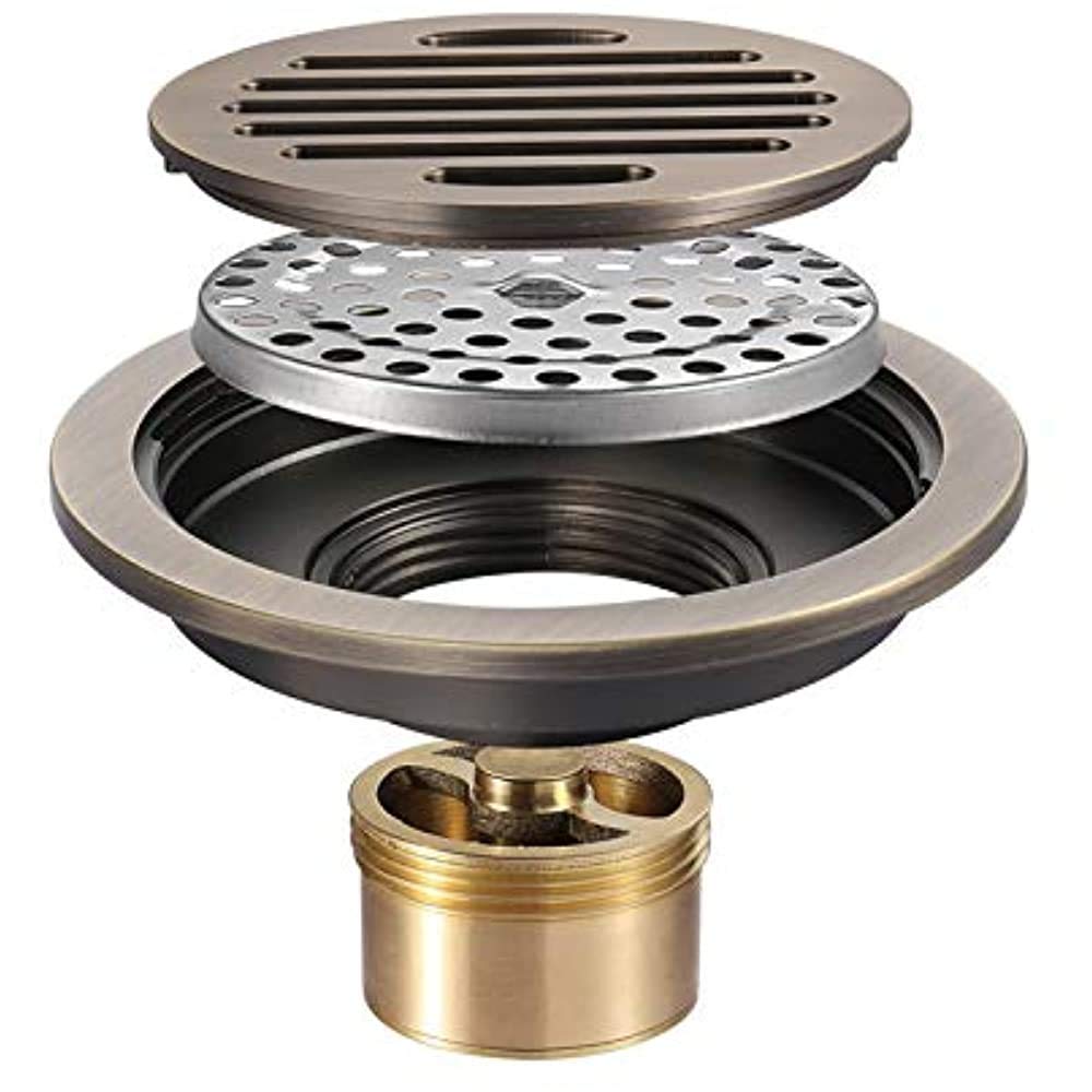 Drain de douche déodorant rond laiton 4 pouces contre les mauvaises odeurs