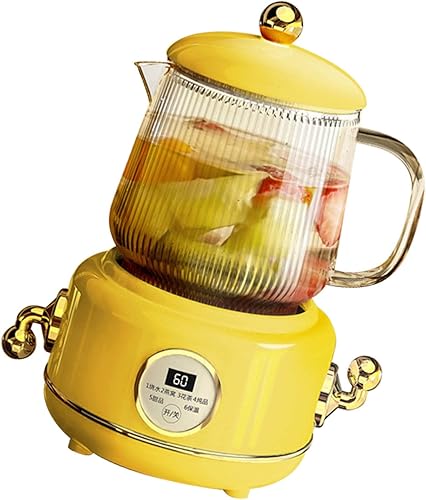 Miniatura 5 de Olla de cocina saludable, mini hervidor eléctrico en acero inoxidable y vidrio para el hogar (sin tarjeta de memoria)