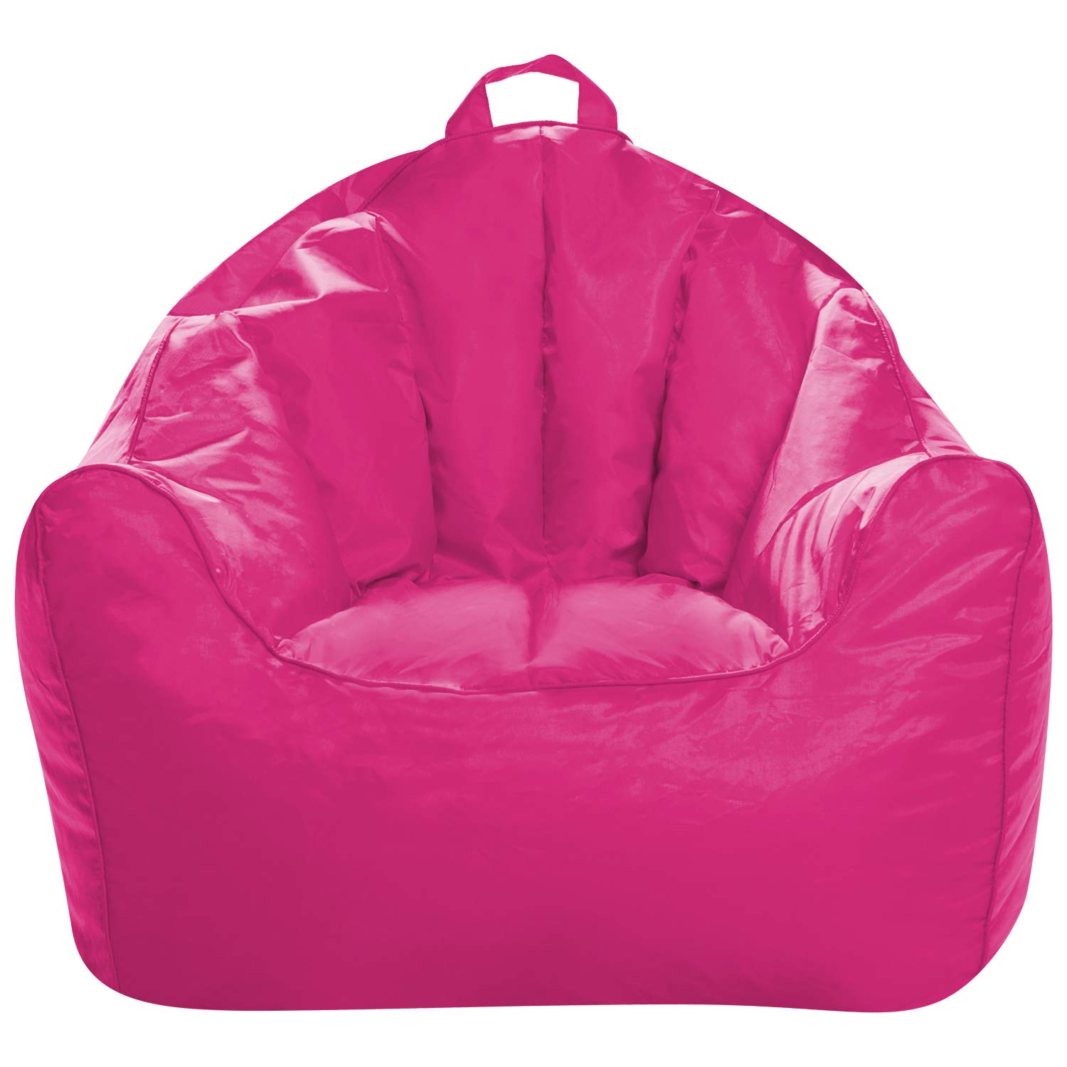 Posh Creations Structured Comfy Seat for Playrooms and Bedrooms, Large Bean Bag Chair, Malibu Lounge, Pink