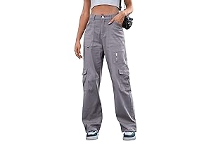 Cargo Pants for Women - High Waist, Comfy, 7-Pocket