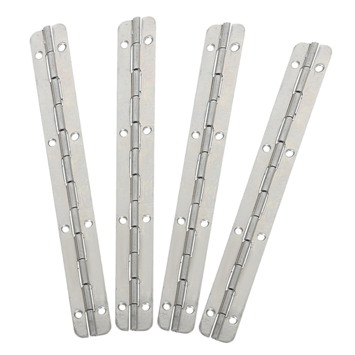 VILLFUL 4pcs Wooden Box Piano Hinge Heavy Duty Hinges for Wood Boat Hinges Mini Hinges for Crafts Key Latch Brass Hinge Tiny Hinges Long Hinges Cabinet Door Hinges Gold Iron Silver