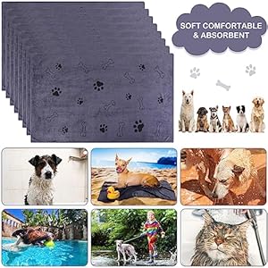 Chumia-8-Pcs-Bulk-Dog-Towels-for-Drying-Dogs-Cats-Pet-Towels-Puppy-Microfiber-Quick-Drying-Dog-Paw-Bath-Towel-Pet-Bathing-Supplies-Absorbent-for-Medium-Dogs-Pets-Shower-Gray55-x-28-Inch - Cucciolini Doodles   Chumia-8-Pcs-Bulk-Dog-Towels-for-Drying-Dogs-Cats-Pet-Towels-Puppy-Microfiber-Quick-Drying-Dog-Paw-Bath-Towel-Pet-Bathing-Supplies-Absorbent-for-Medium-Dogs-Pets-Shower-Gray55-x-28-Inch