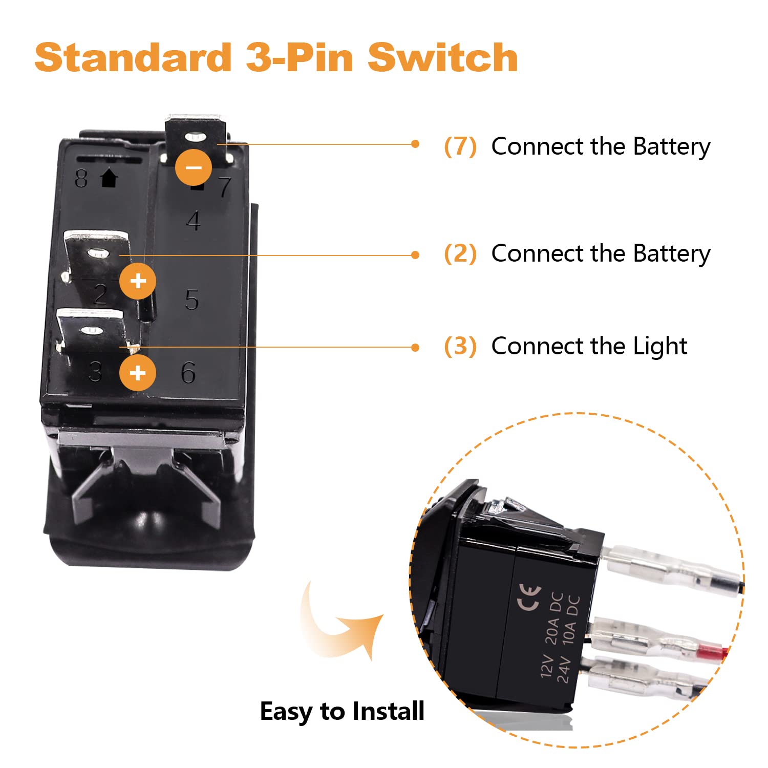 Lighted Rocker Switch Wiring Eaton Wiring 20 Amp 3 Way Lighted Rocker