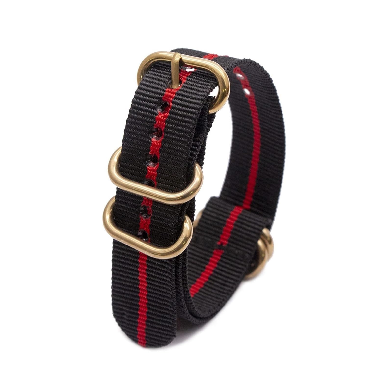 Bracelet de montre en nylon 18-24 mm avec boucle dorée pour le quotidien et le sport