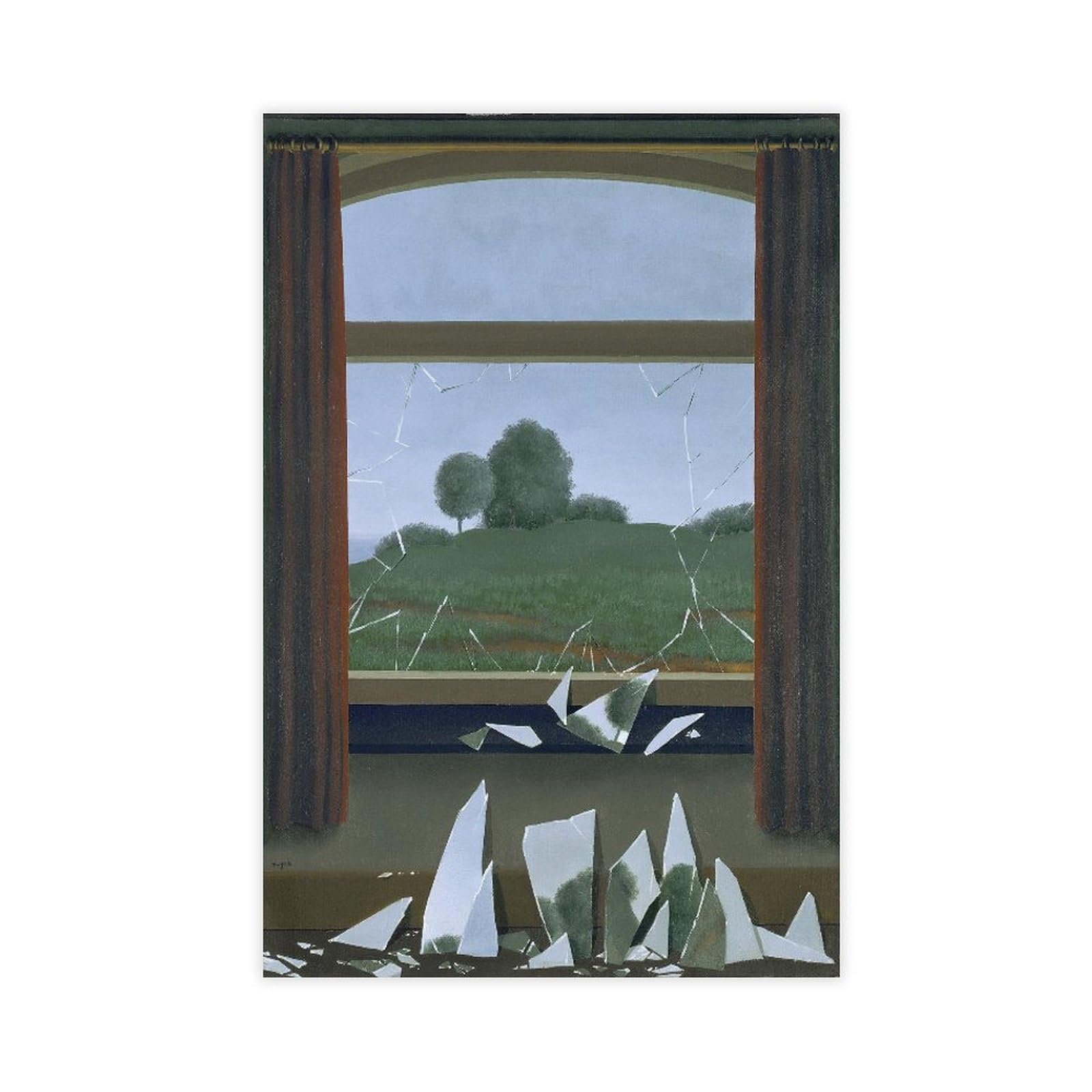 WCYB La Clef Des Champs Nerka Magritte Surrealizm wydruki plakat na płótnie Deco obrazy ścienne do biura salonu bez ramki 40,6 cm szer. x 61 cm W