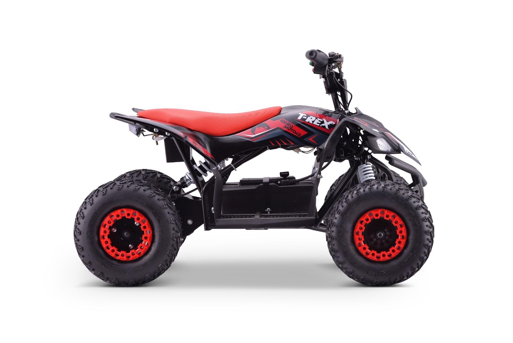 ATV électrique Quad pour Enfants T-Rex Rouge - 1300W, Batterie 48V (4 x 12V 12Ah), à partir de 6 Ans