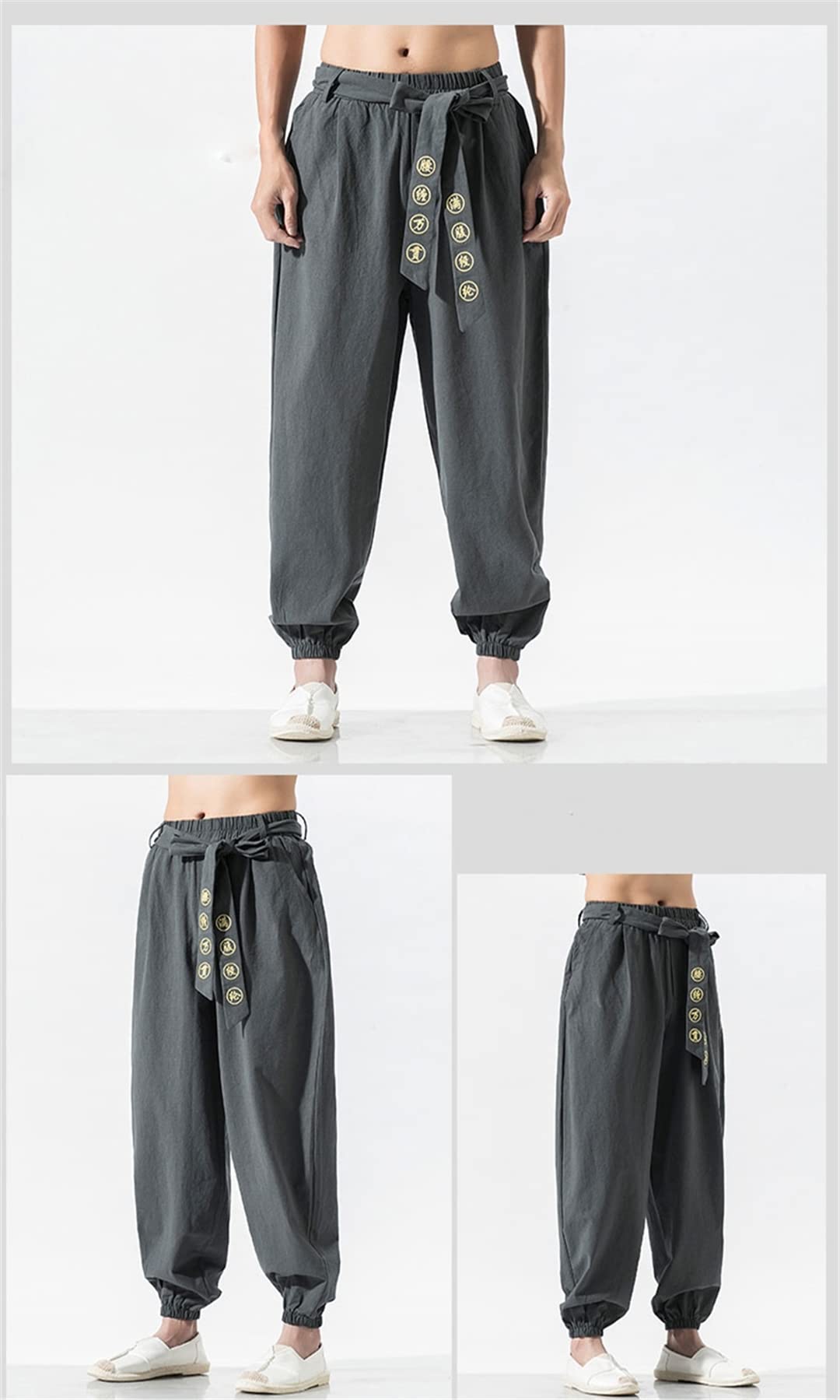 Japanische Casual Kimono Hose Lose Harajuku Hose Japan Männer Traditionelle Asiatische Kleidung Yukata Stil Gesticktes Haremskostüm