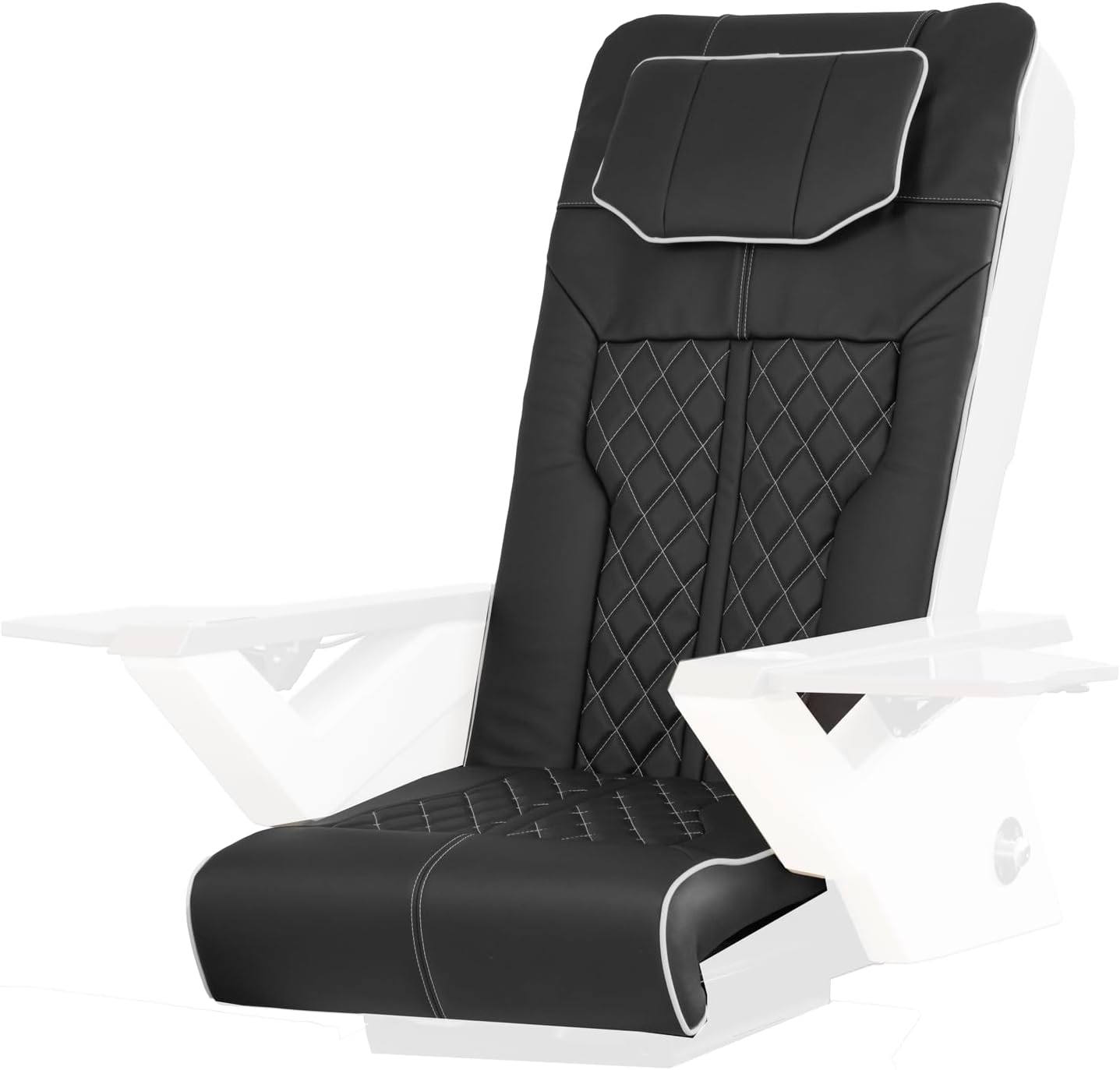 MAYAKOBA FRS Pedicure Chair Cushion Cover Set for Nail Salon Pedicure Spa Massage Chair, Universal Replacement Fit with Zipper, Black