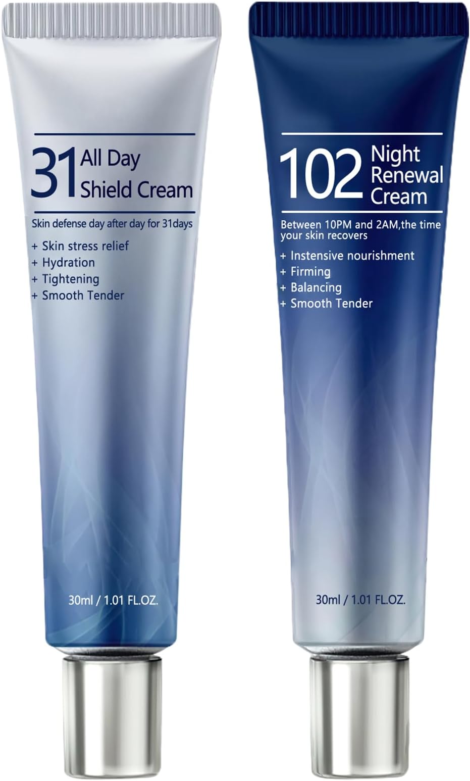 ZCMN 2 Pack All-day & Night Cream for Face - 31 All Day Shield Cream & 102 Night Renewal Cream -Intensive Skin Care All Day and Night Cream Moisturizing & Hydrating