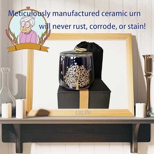 Miniatura 10 de Urnas de cremación pequeñas para cenizas humanas, adultos, macho, hembra, árbol de la vida, urnas decorativas azules, mini urna para mascotas para