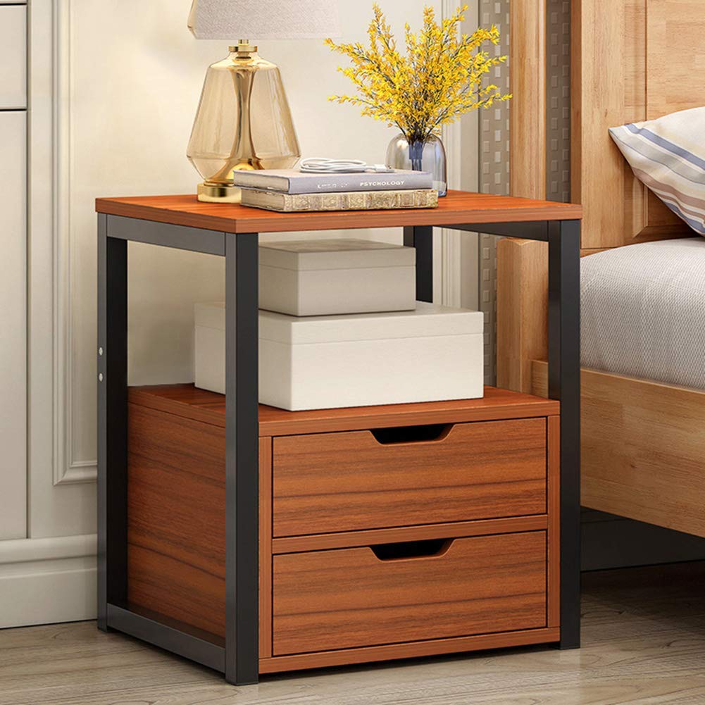 Table de chevet en bois avec tiroir de rangement amovible